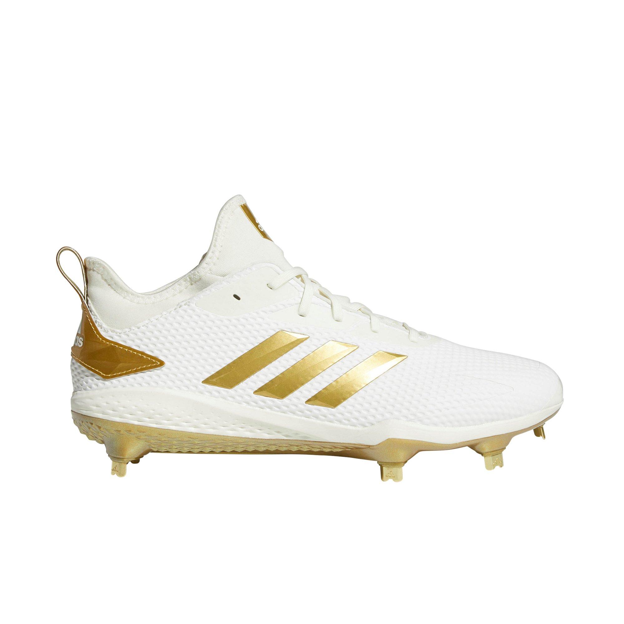 nike white and gold baseball cleats