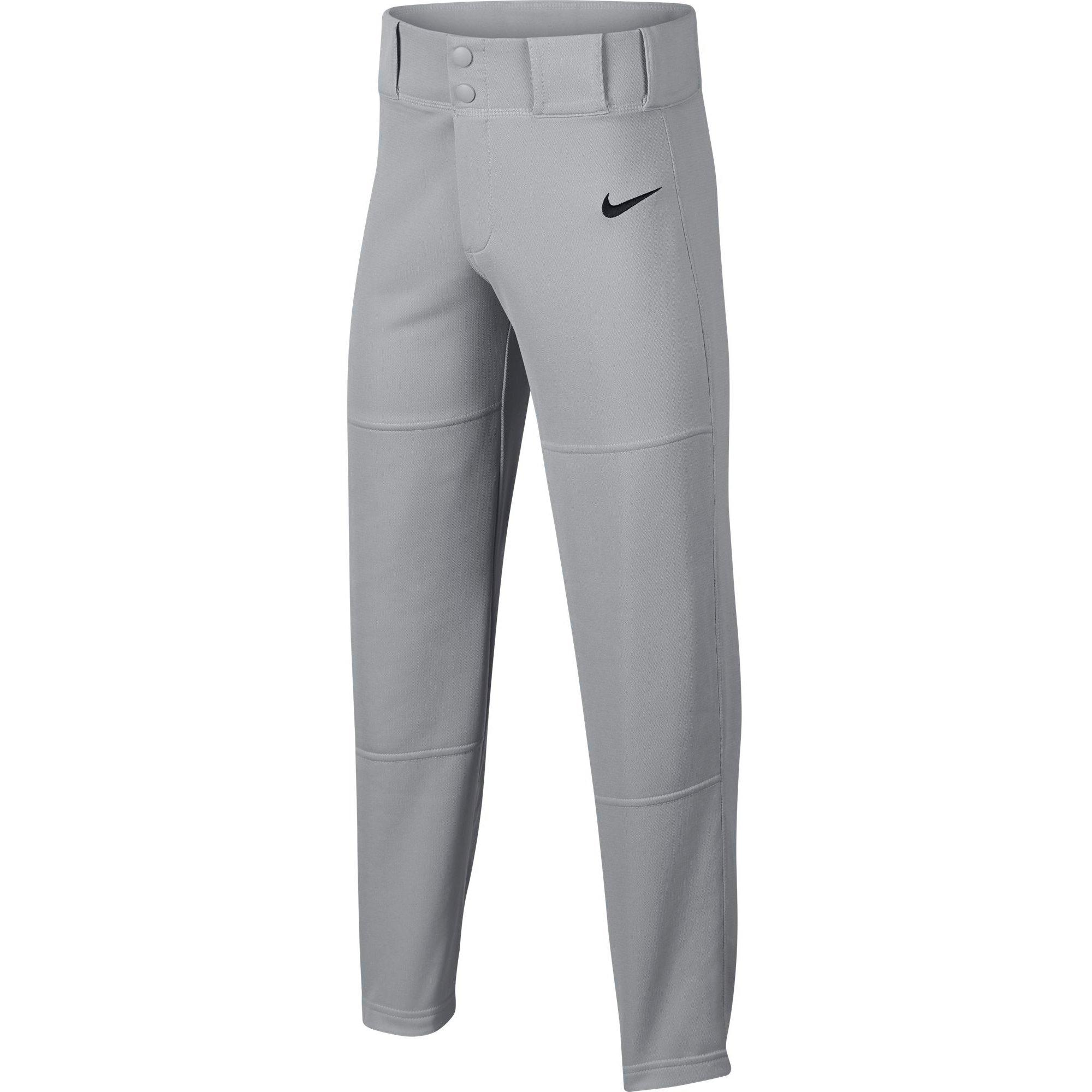Nike Boys' Core Open Hem Baseball Pants Grey Large