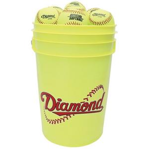 Diamond Official Fastpitch 18 Softballs with Bucket
