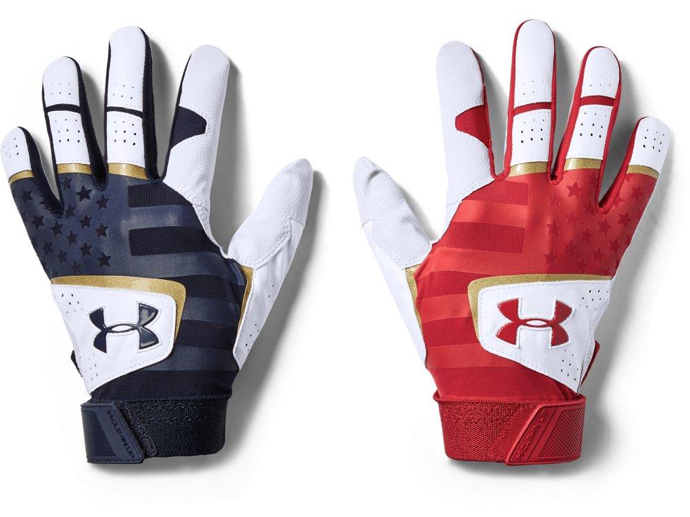 under armour red batting gloves
