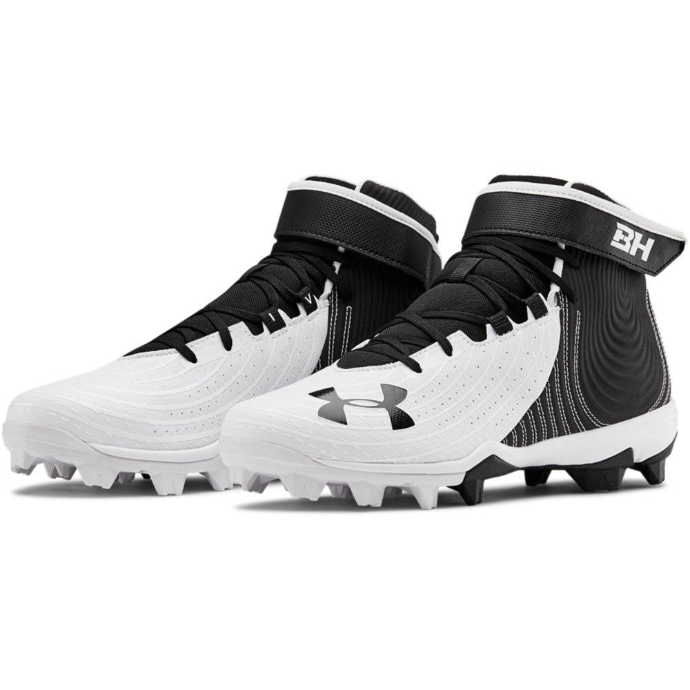 under armour black and white cleats