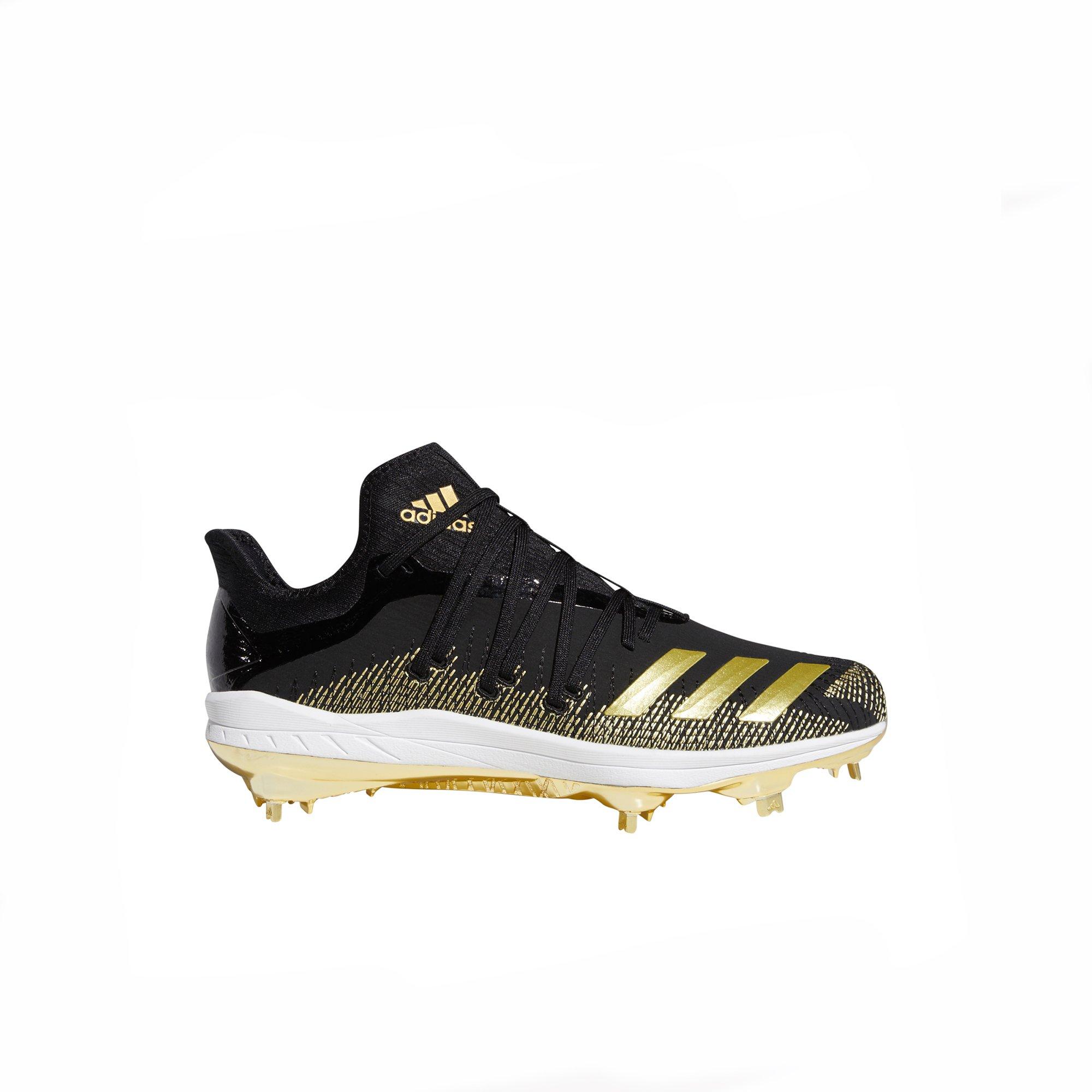 adidas baseball cleats black and gold