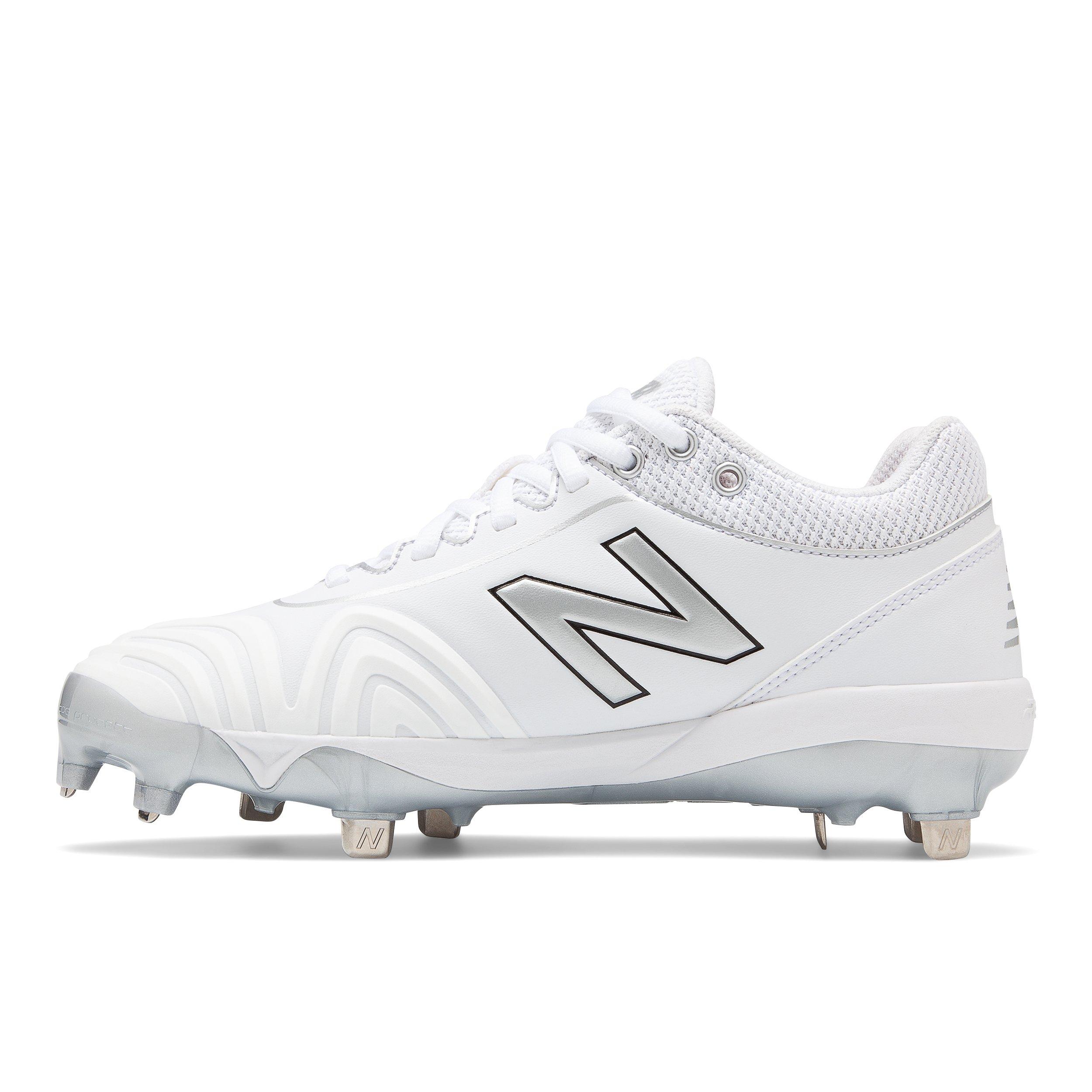 all white new balance softball cleats