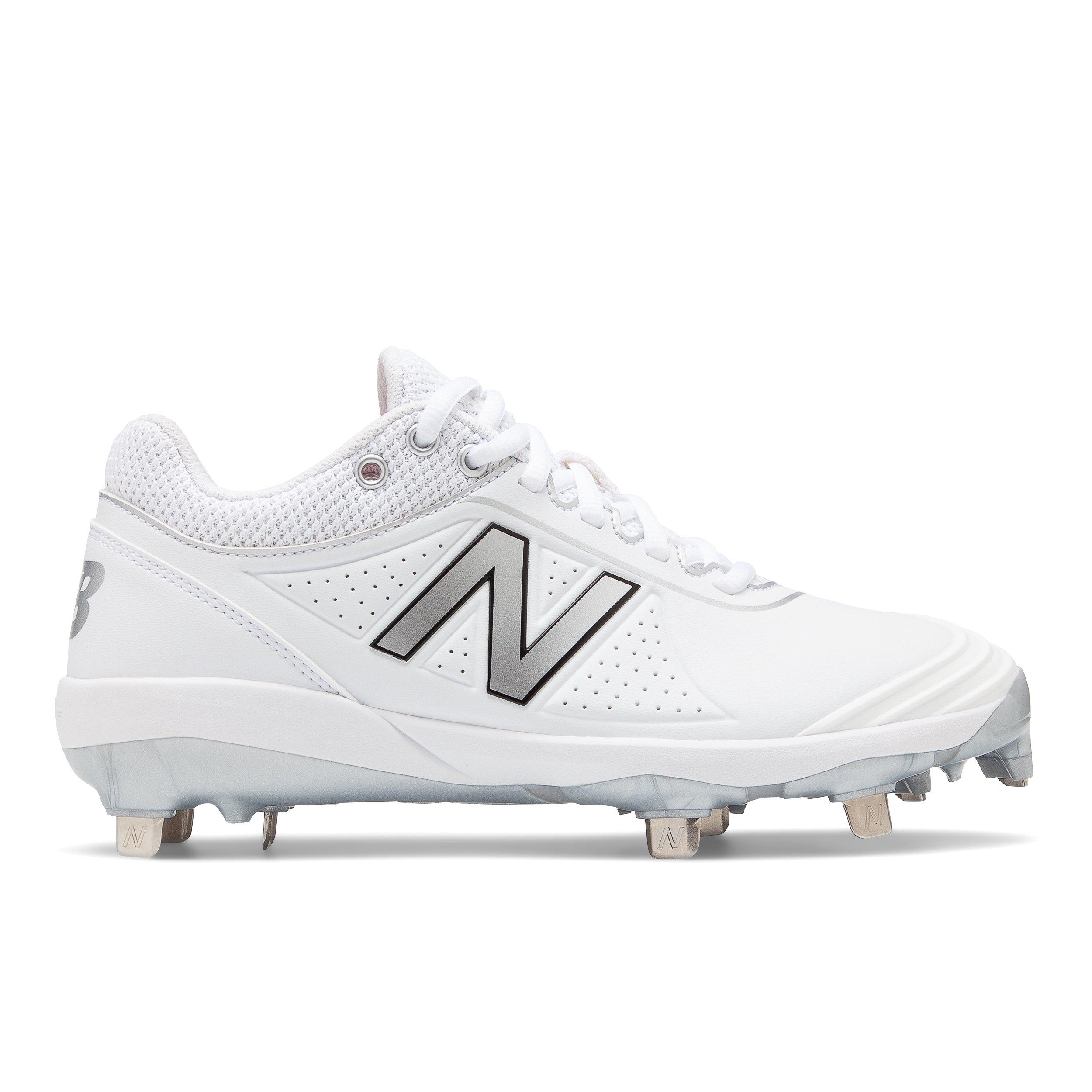 white new balance metal cleats