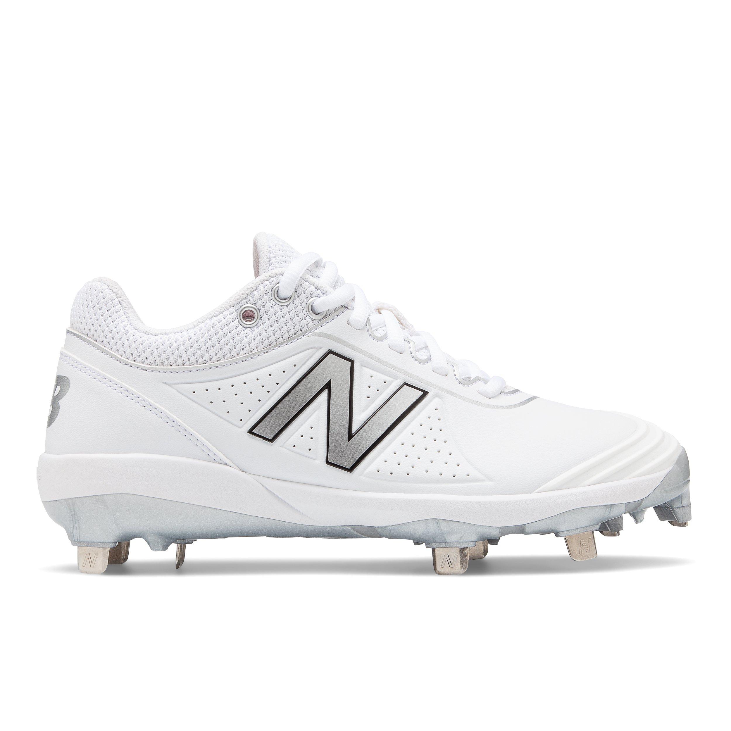 New Balance FUSEv2 White/Silver Women's Softball Metal Cleat - Hibbett |  City Gear