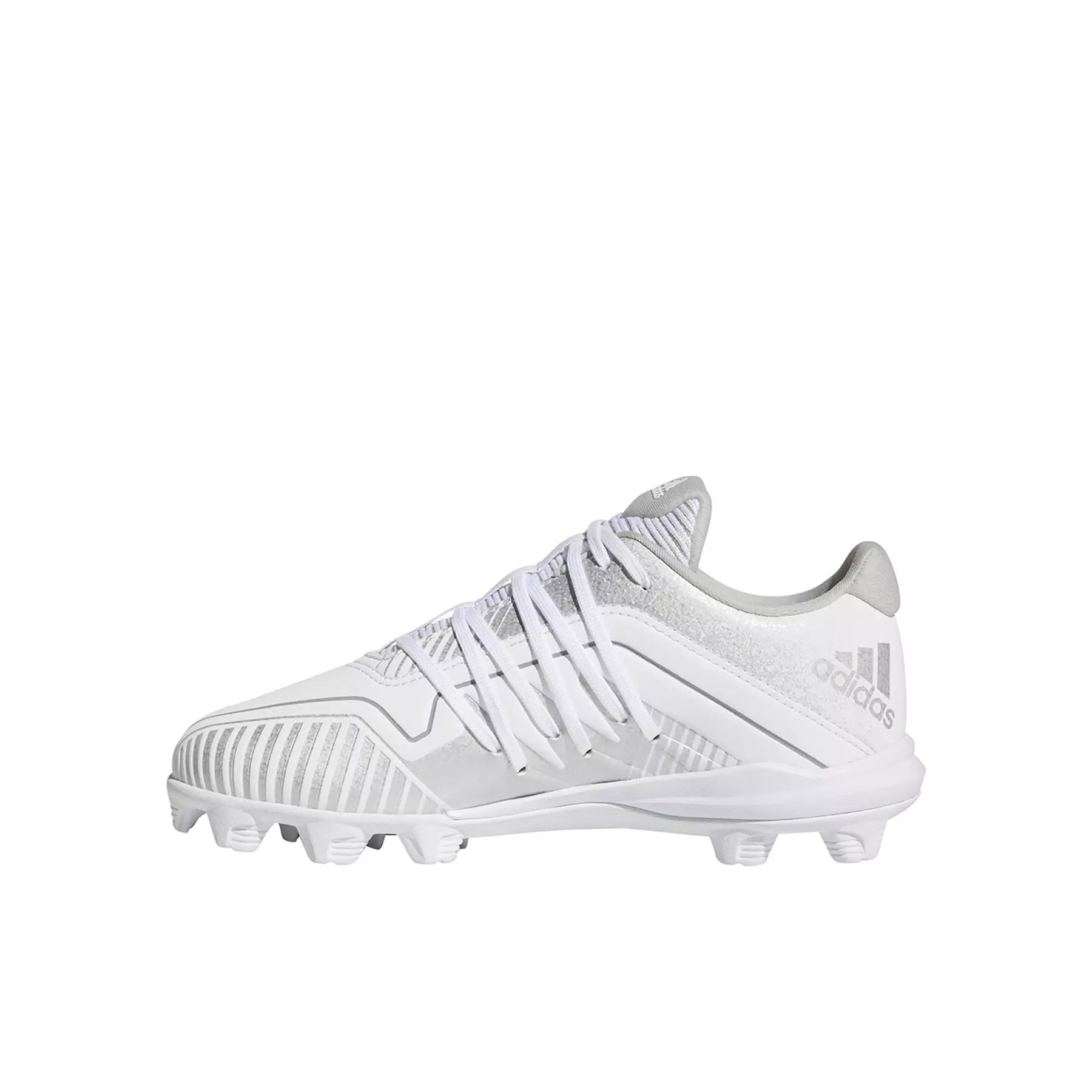 adidas Afterburner 6 "White/Grey" Preschool Kids' Baseball Cleat - WHITE/GREY