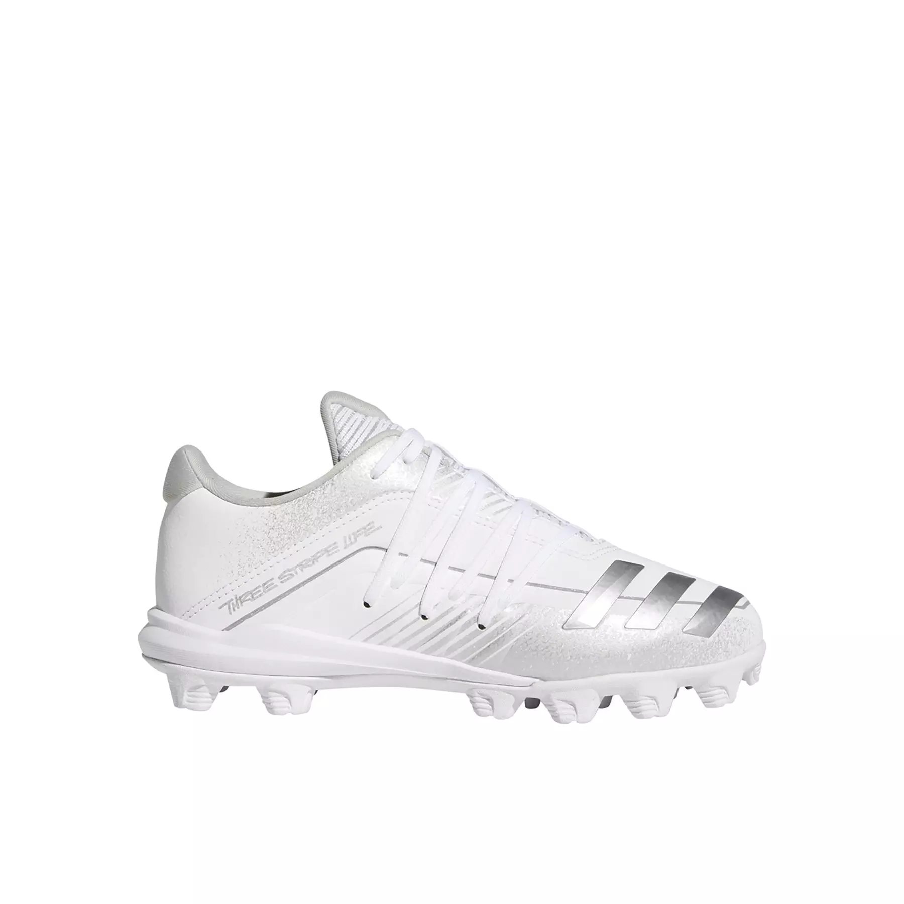 adidas Afterburner 6 "White/Grey" Preschool Kids' Baseball Cleat - WHITE/GREY