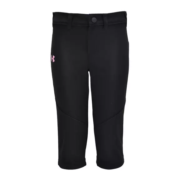 Under Armour Little Girls' Black with Pink Softball Pants 4 nwt 