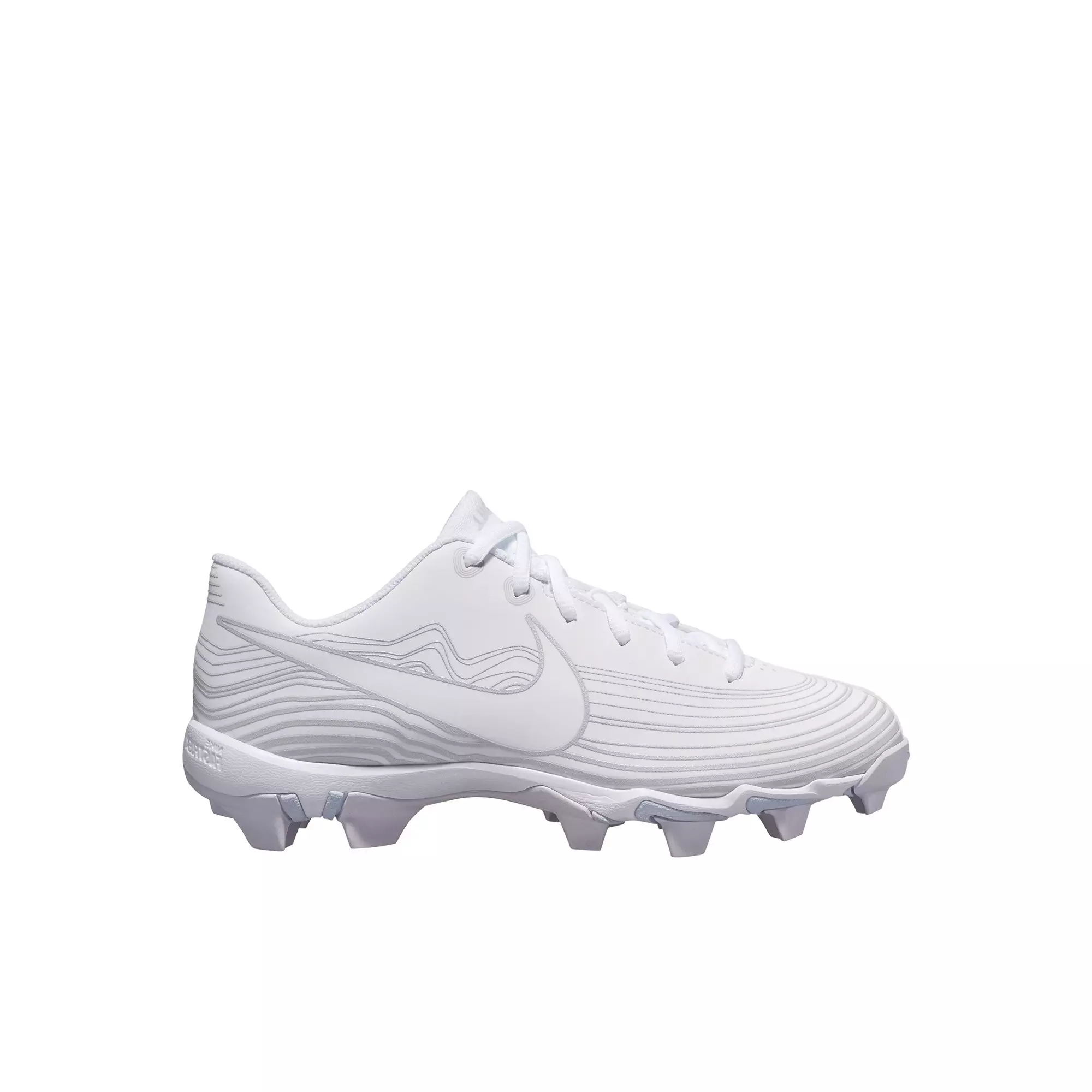 Nike Hyperdiamond 3 Keystone "White" Preschool Girls' Softball Cleat - WHITE/GREY