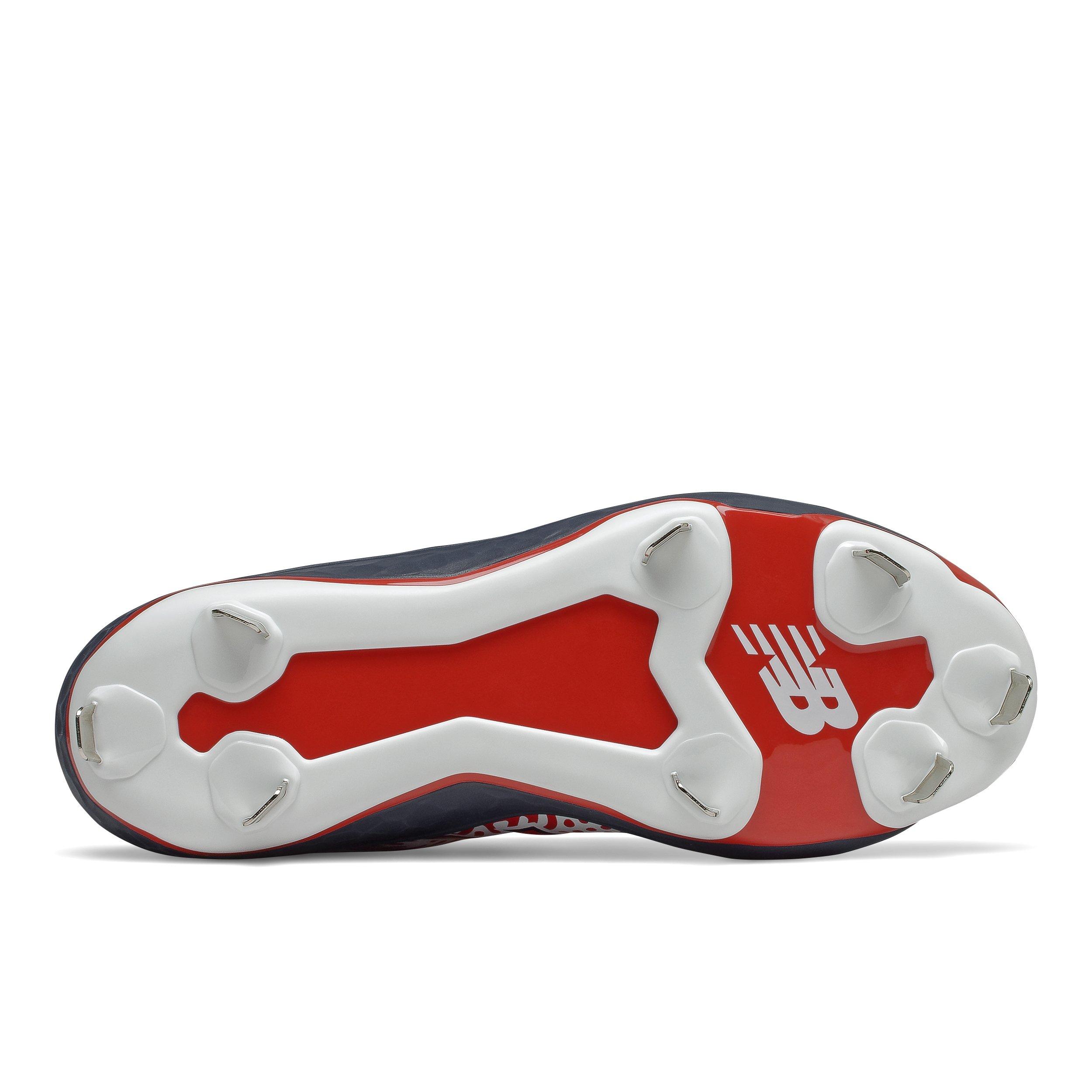 Red and white hot sale new balance cleats