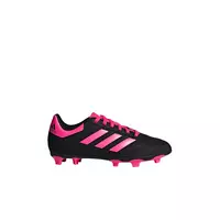 adidas Goletto VI FG "Core Black/Pink" Preschool Kids' Firm Ground Soccer Cleat - BLACK/PINK