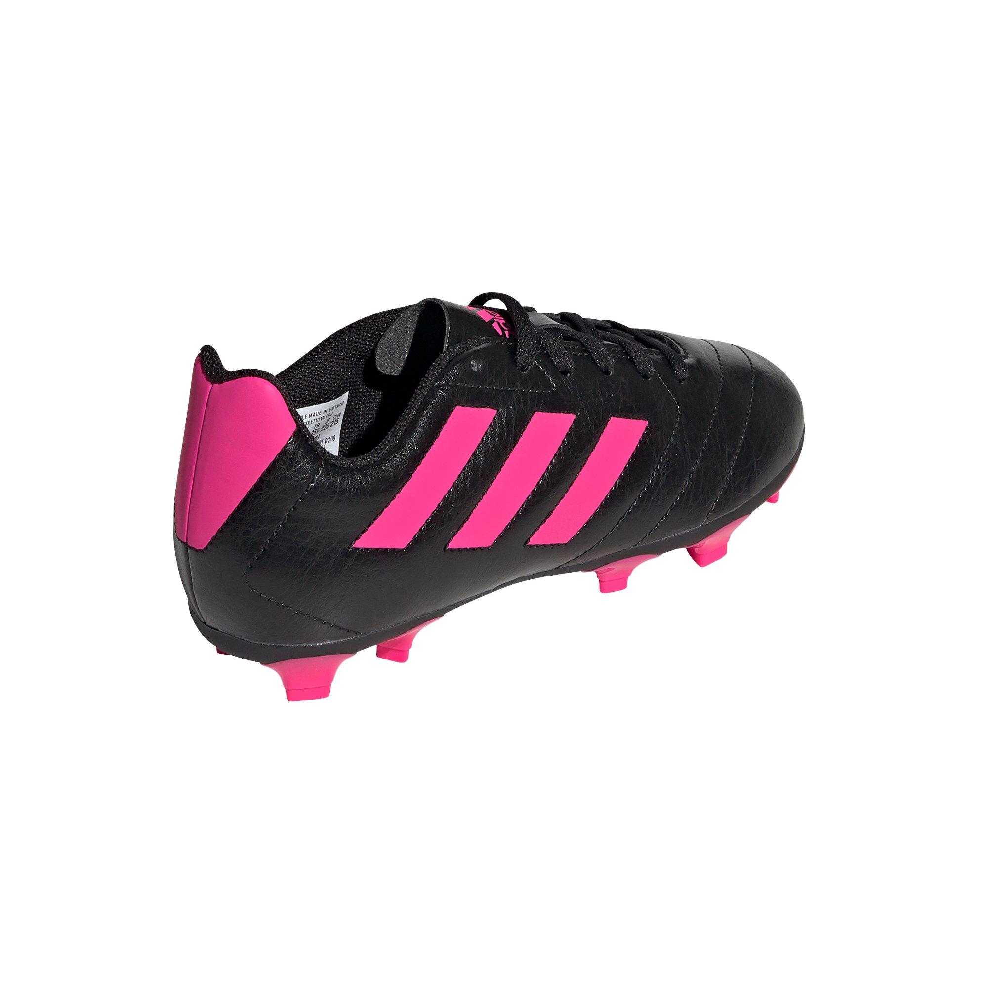 ADIDAS Goletto Soccer Shoes BLACK & HOT PINK Boys Girls Size 2 ❤️sj7m68