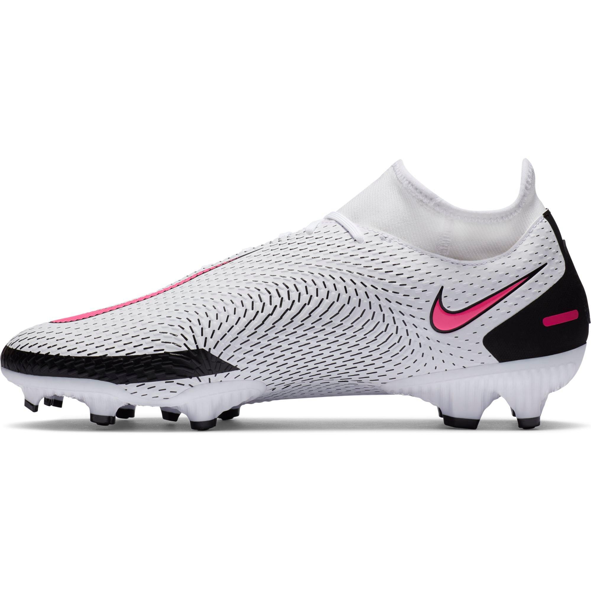 Nike Phantom Academy Dynamic Fit FG/MG "White/Pink Blast" Unisex Multi-Ground Soccer Cleat - Hibbett | City