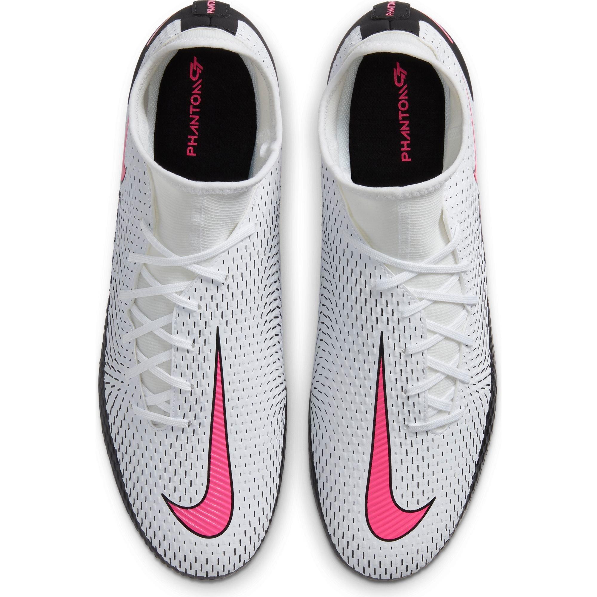 Nike Phantom Academy Dynamic Fit FG/MG "White/Pink Blast" Unisex Multi-Ground Soccer Cleat - Hibbett | City