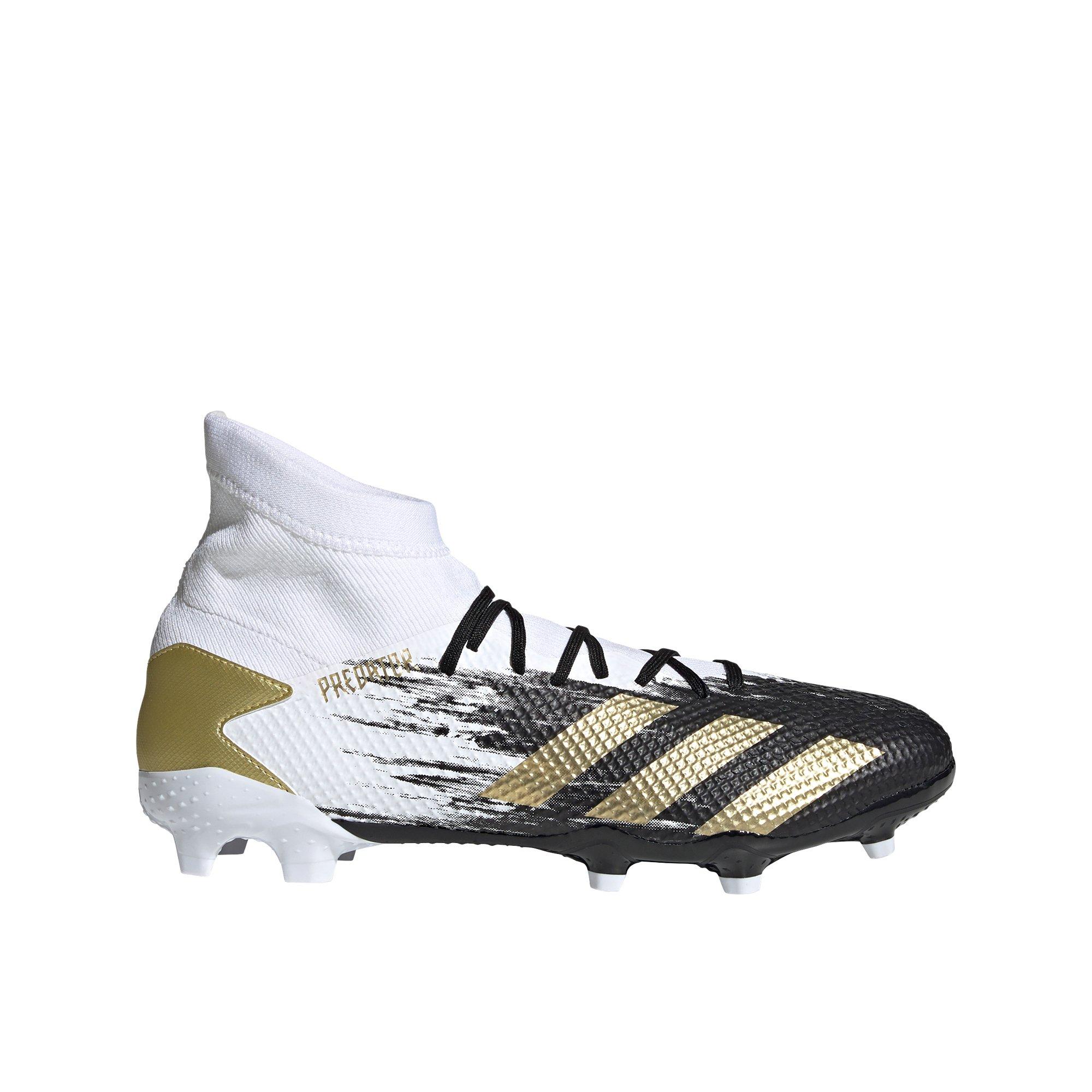 white and gold adidas soccer cleats