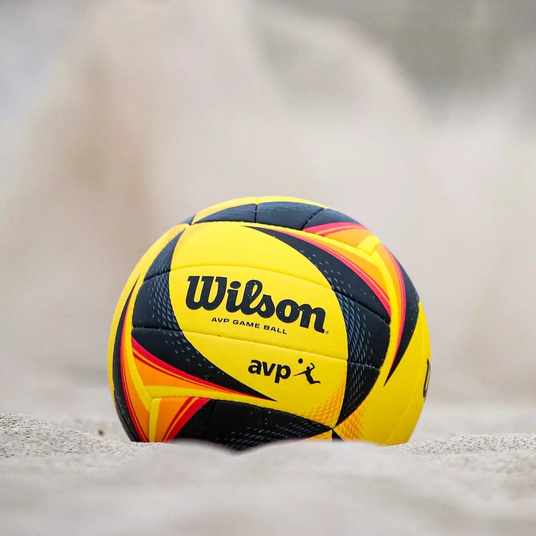 Wilson OPTX AVP Tour Replica Volleyball - YELLOW/BLACK