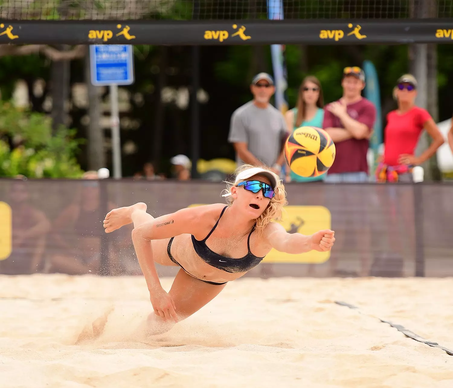 Wilson OPTX AVP Tour Replica Volleyball - YELLOW/BLACK