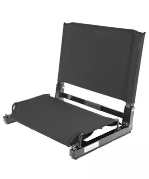 The Stadium Chair Co. Deluxe Wide Model Stadium Chair, Black