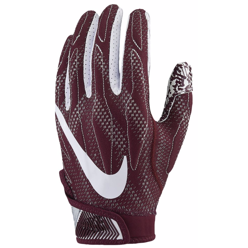 maroon nike football gloves