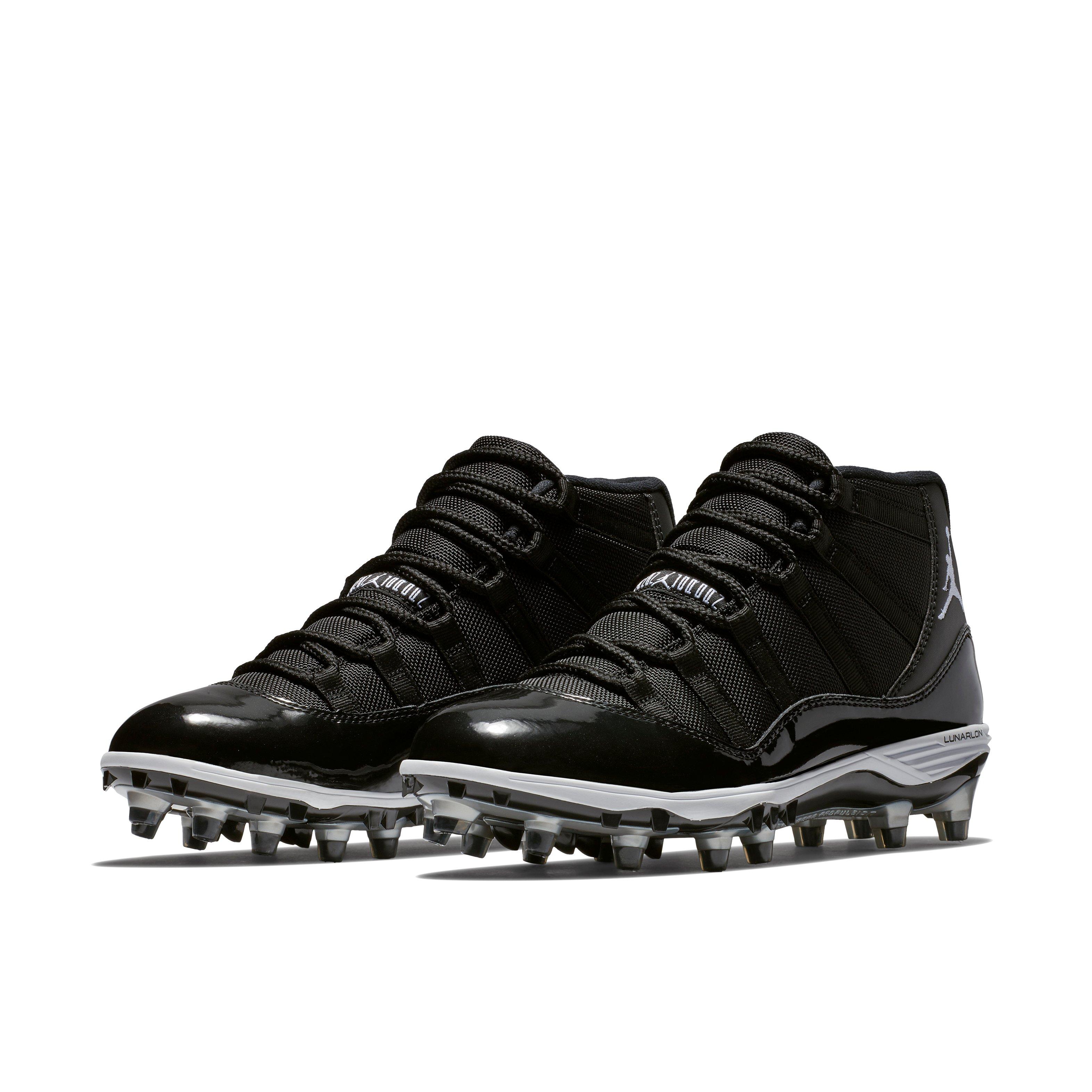 jordan 11 football cleats black