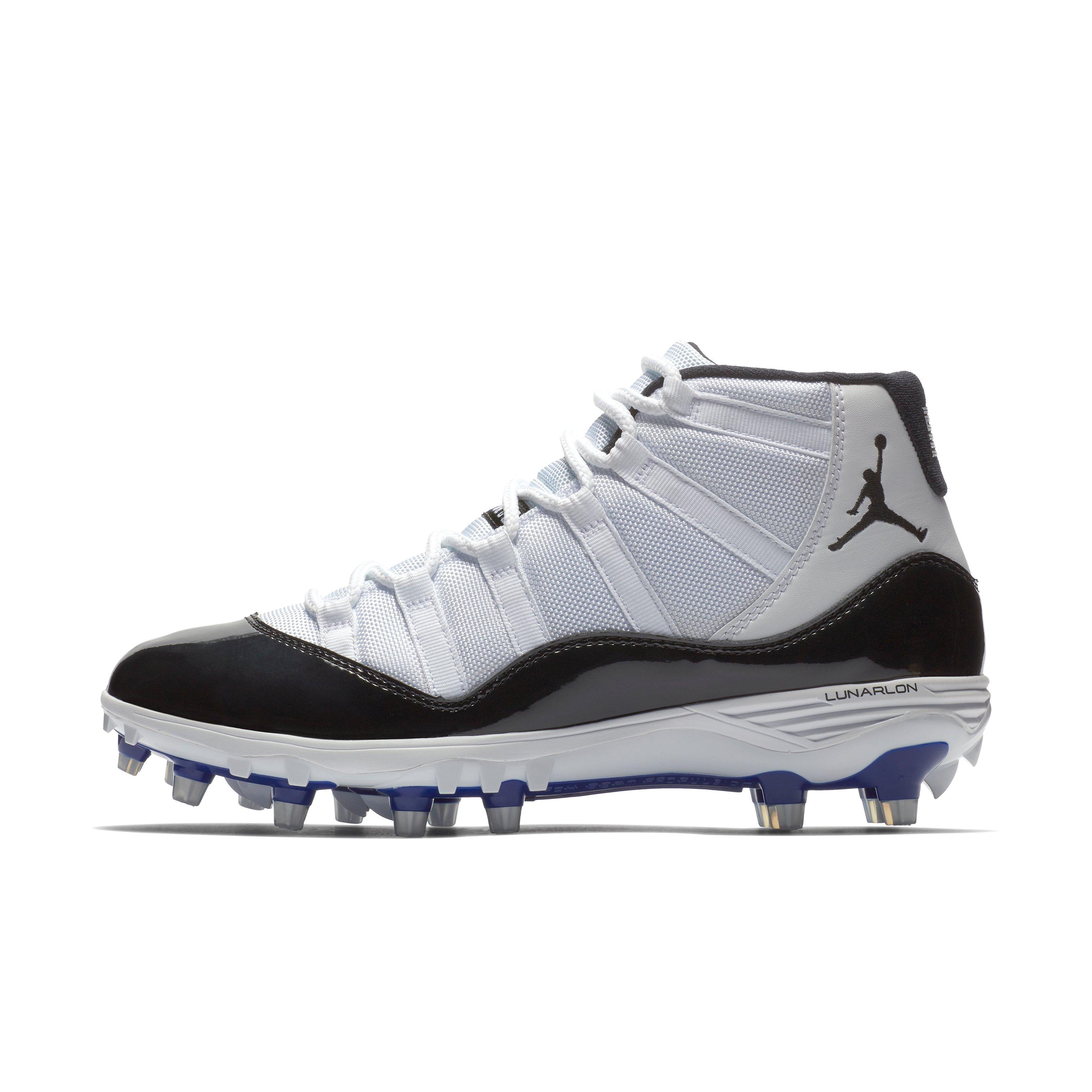 jordan 11 football cleats black