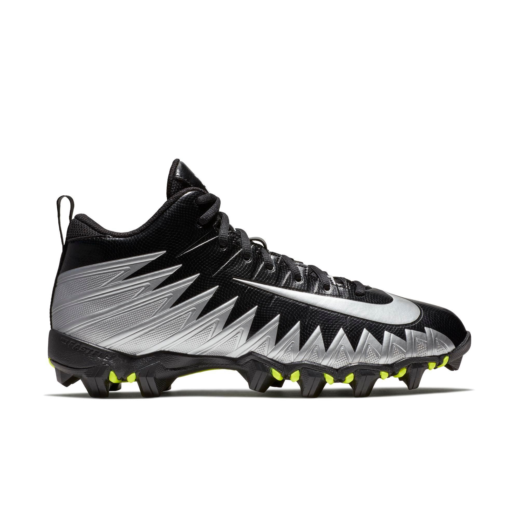black and silver football cleats