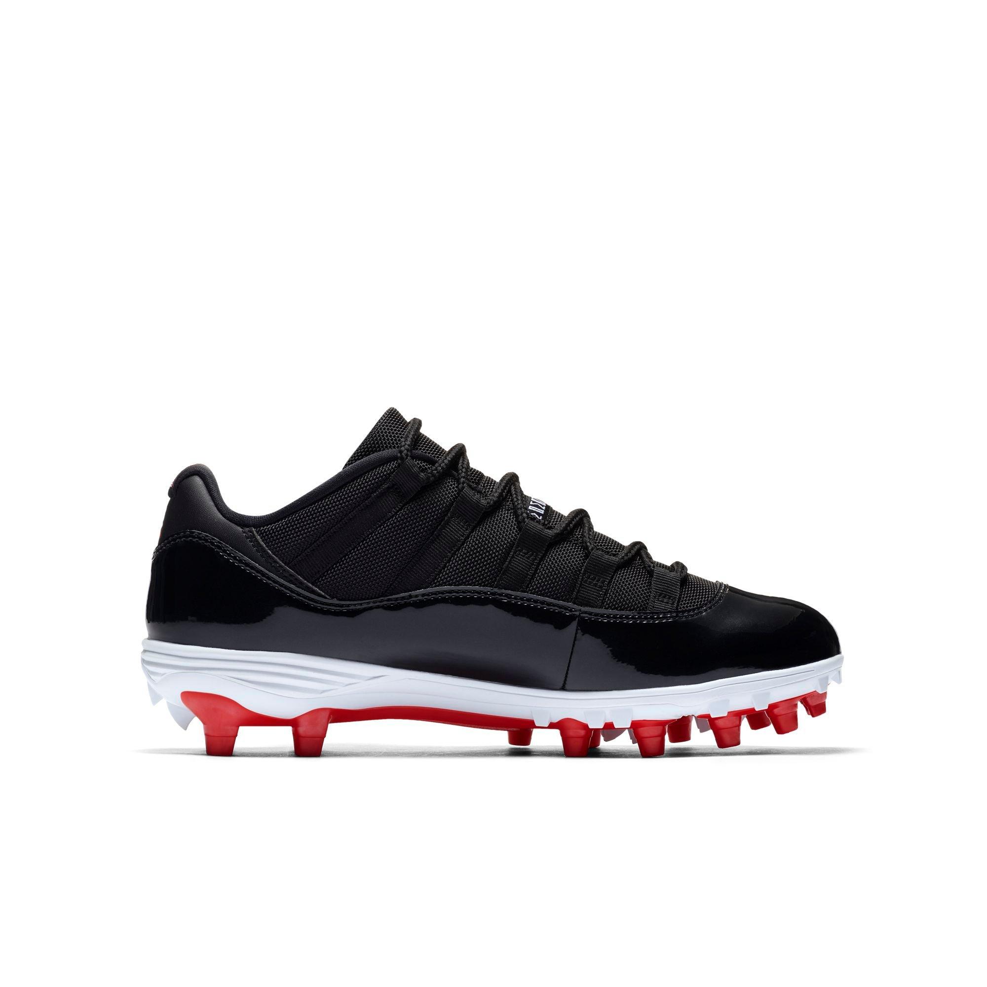 jordan 11 cleats red