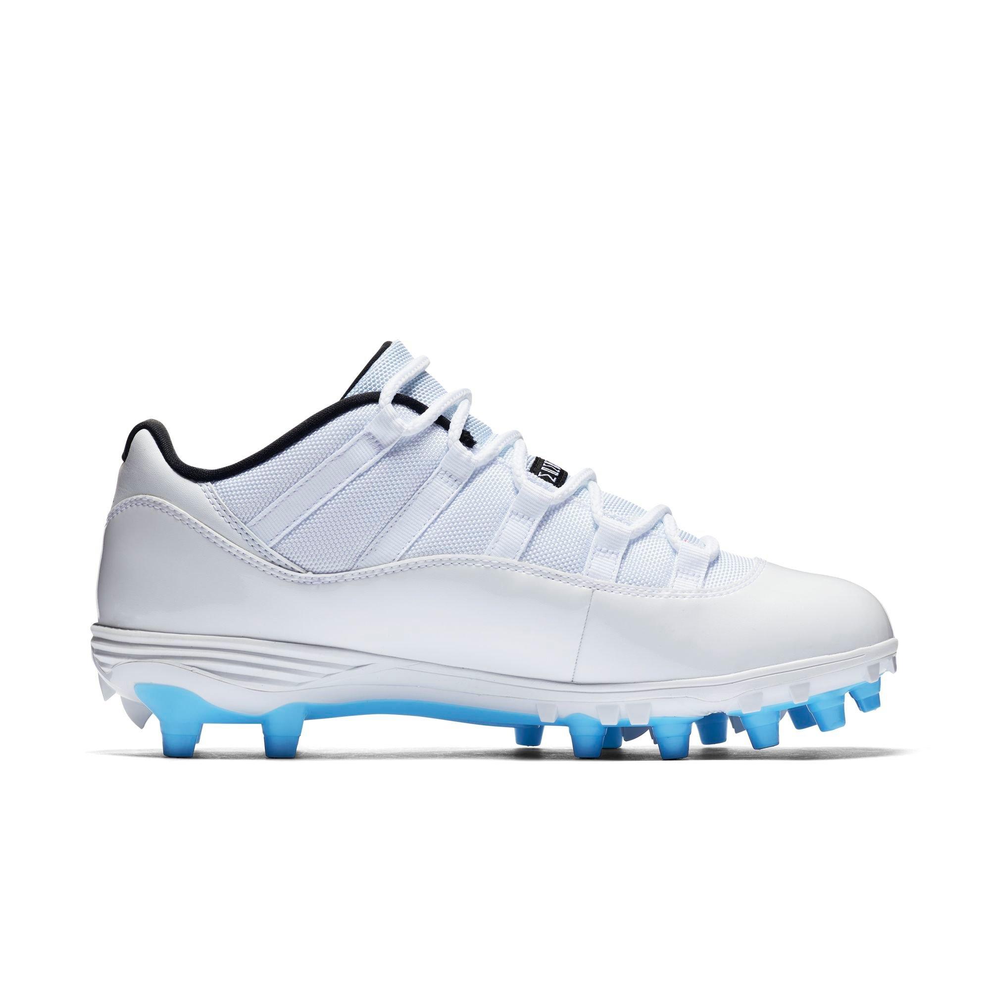 blue and white jordan cleats