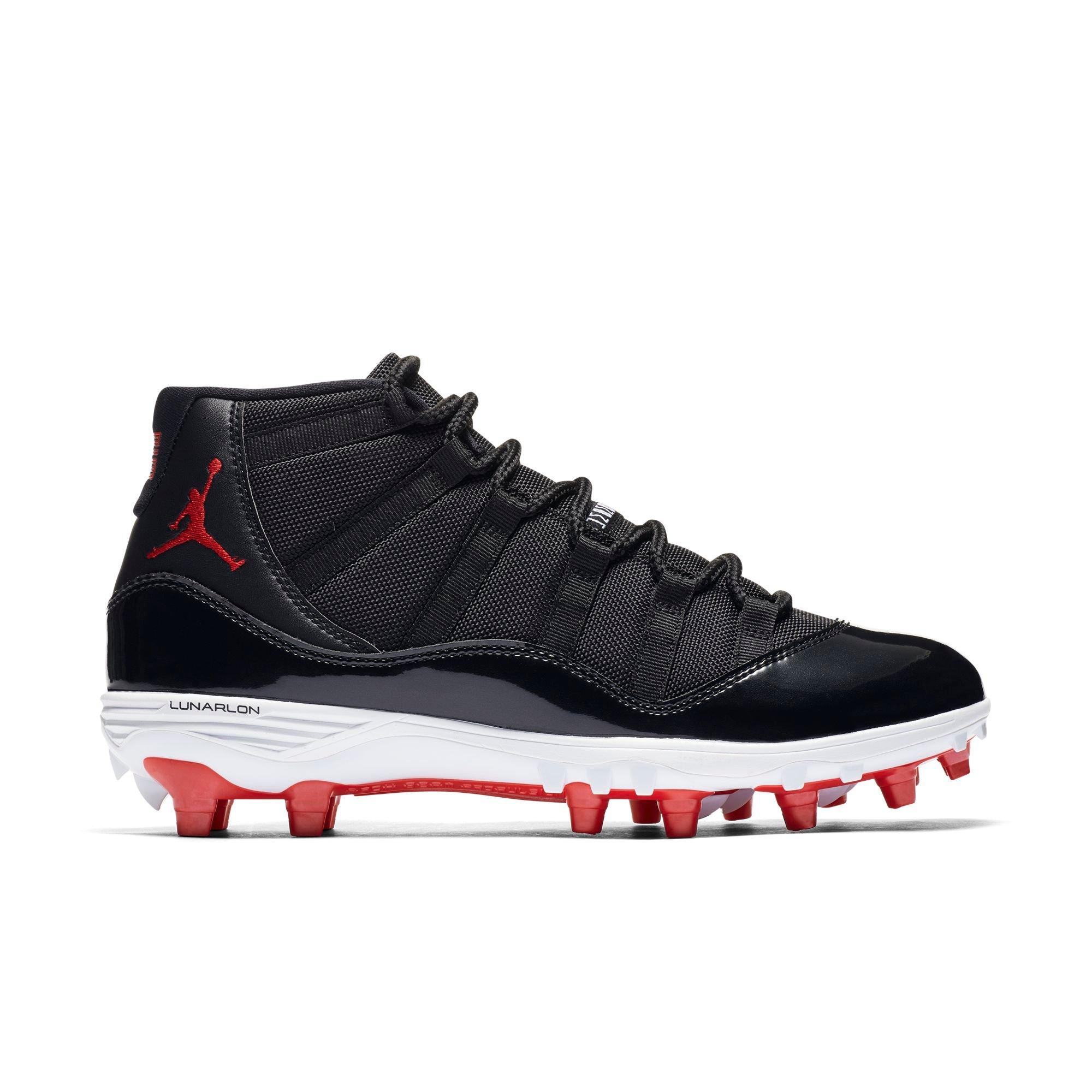 jordan 11 cleats red