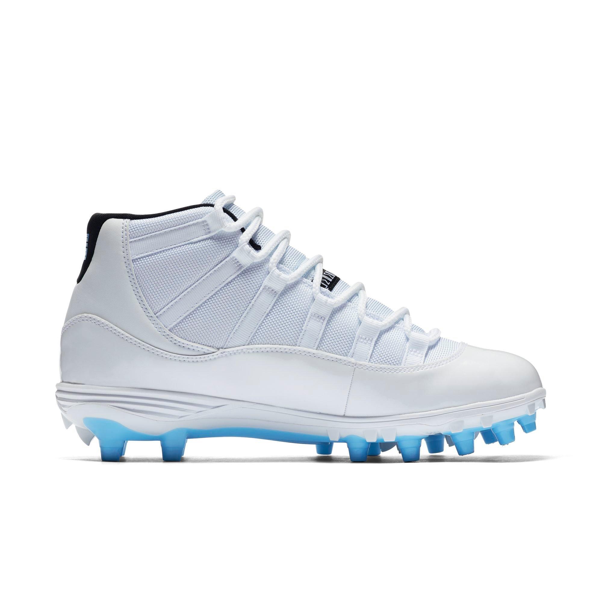 blue jordan 11 cleats