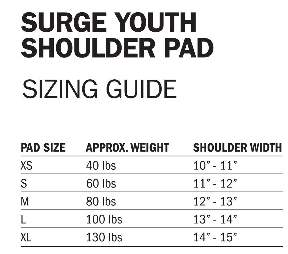 Riddell Surge Youth Shoulder Pad w/Backplate