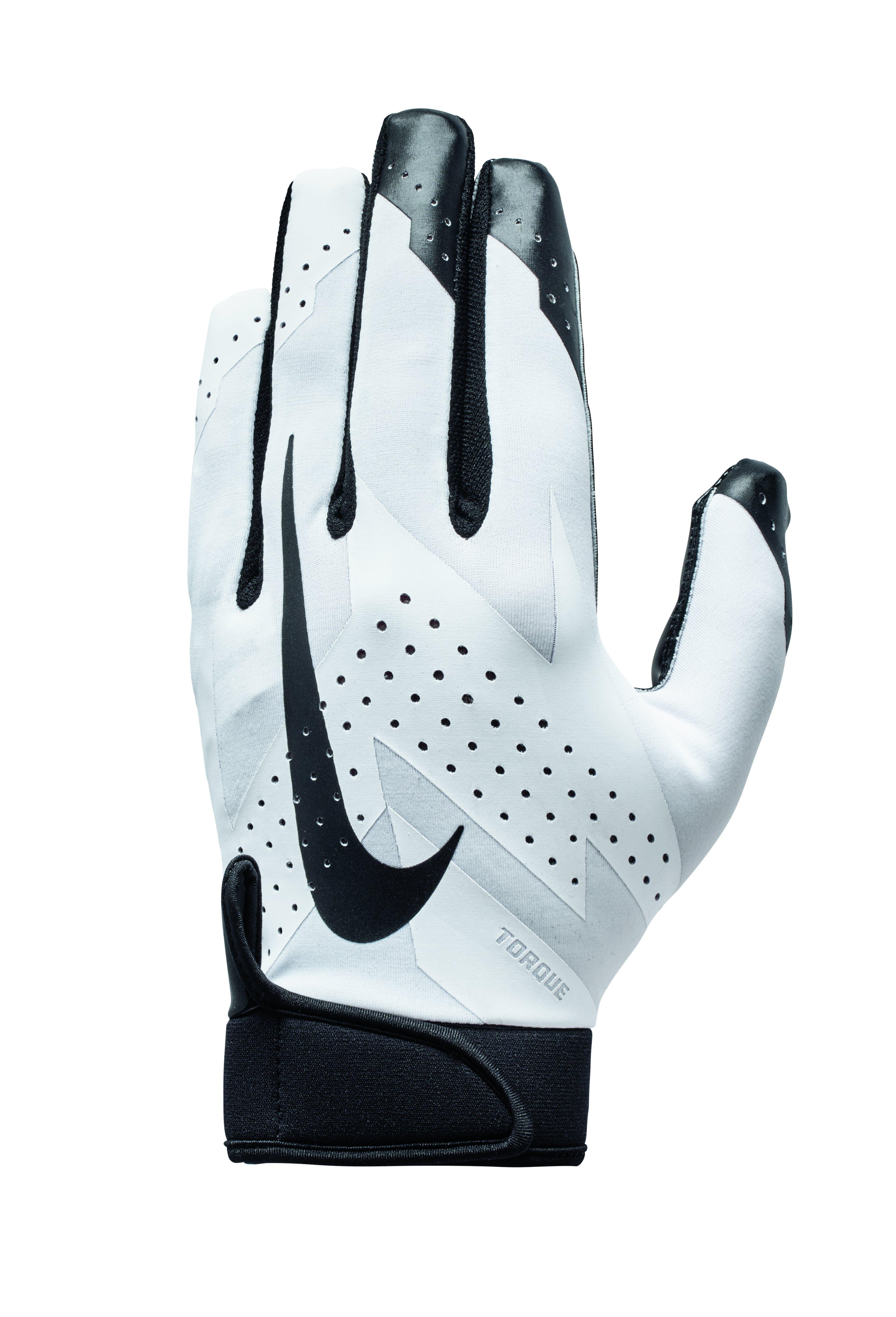 Nike Youth Torque 2.0 Receiver Gloves - WHITE/BLACK Thumbnail View 1