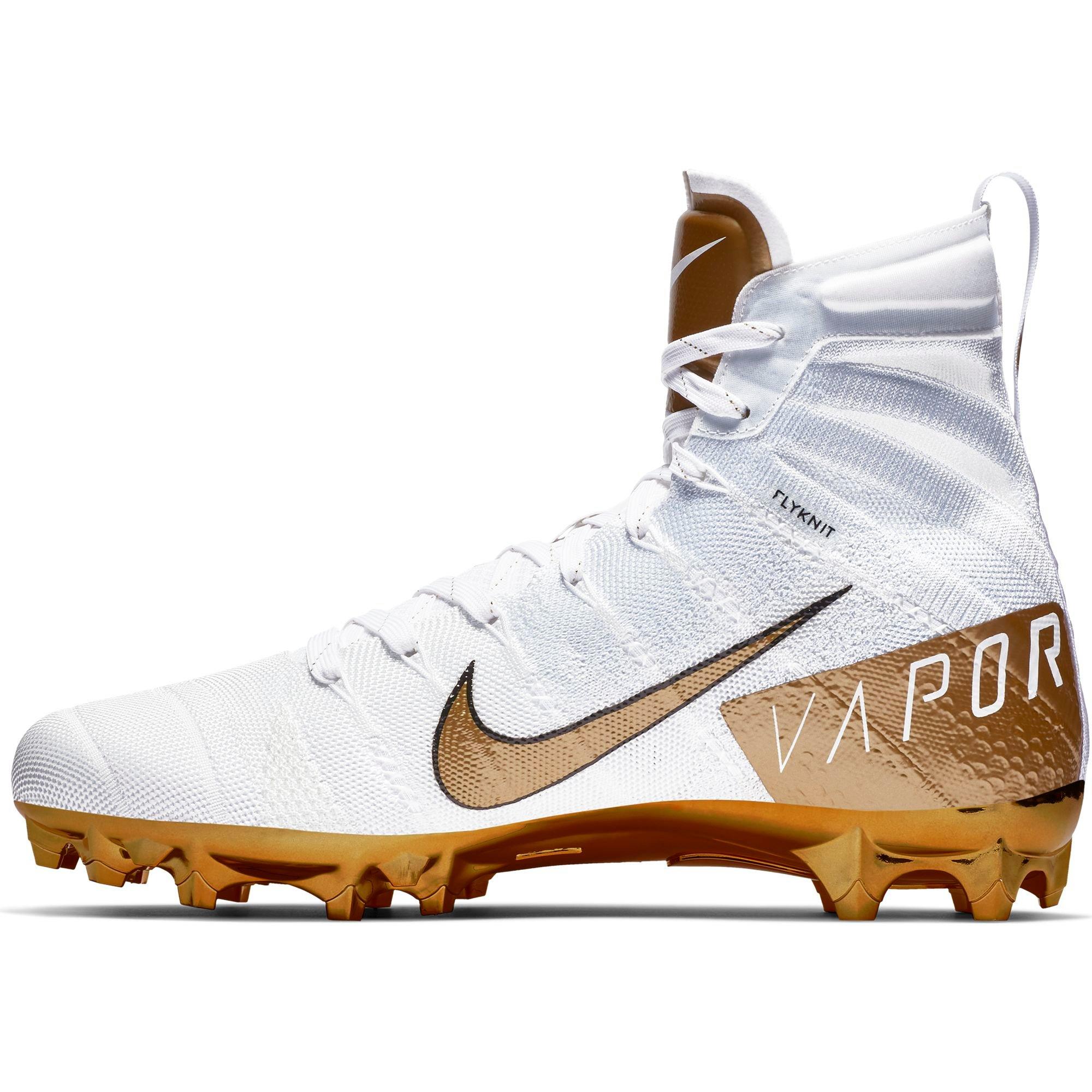 nike gold and white football cleats