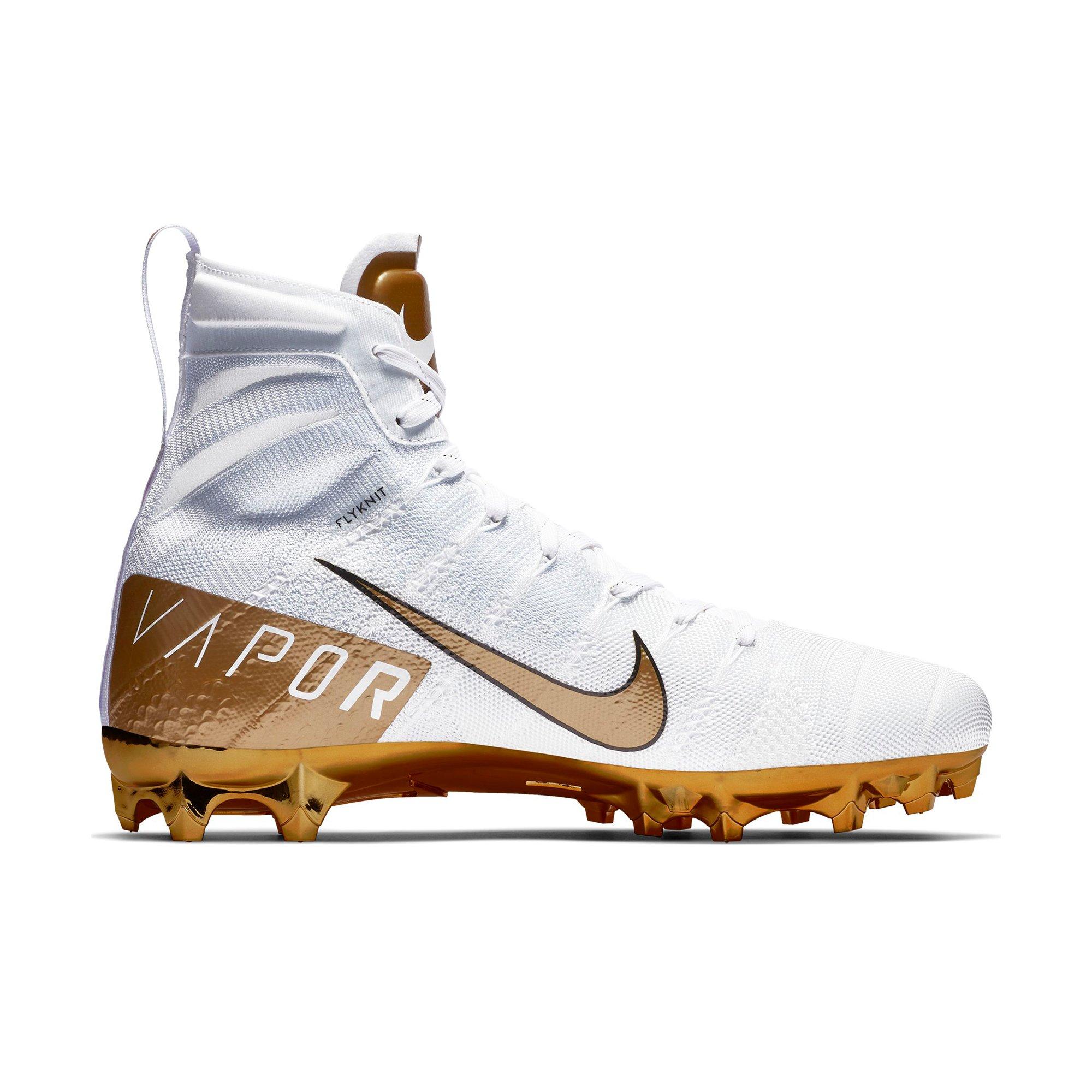 nike vapor untouchable cleats white and gold