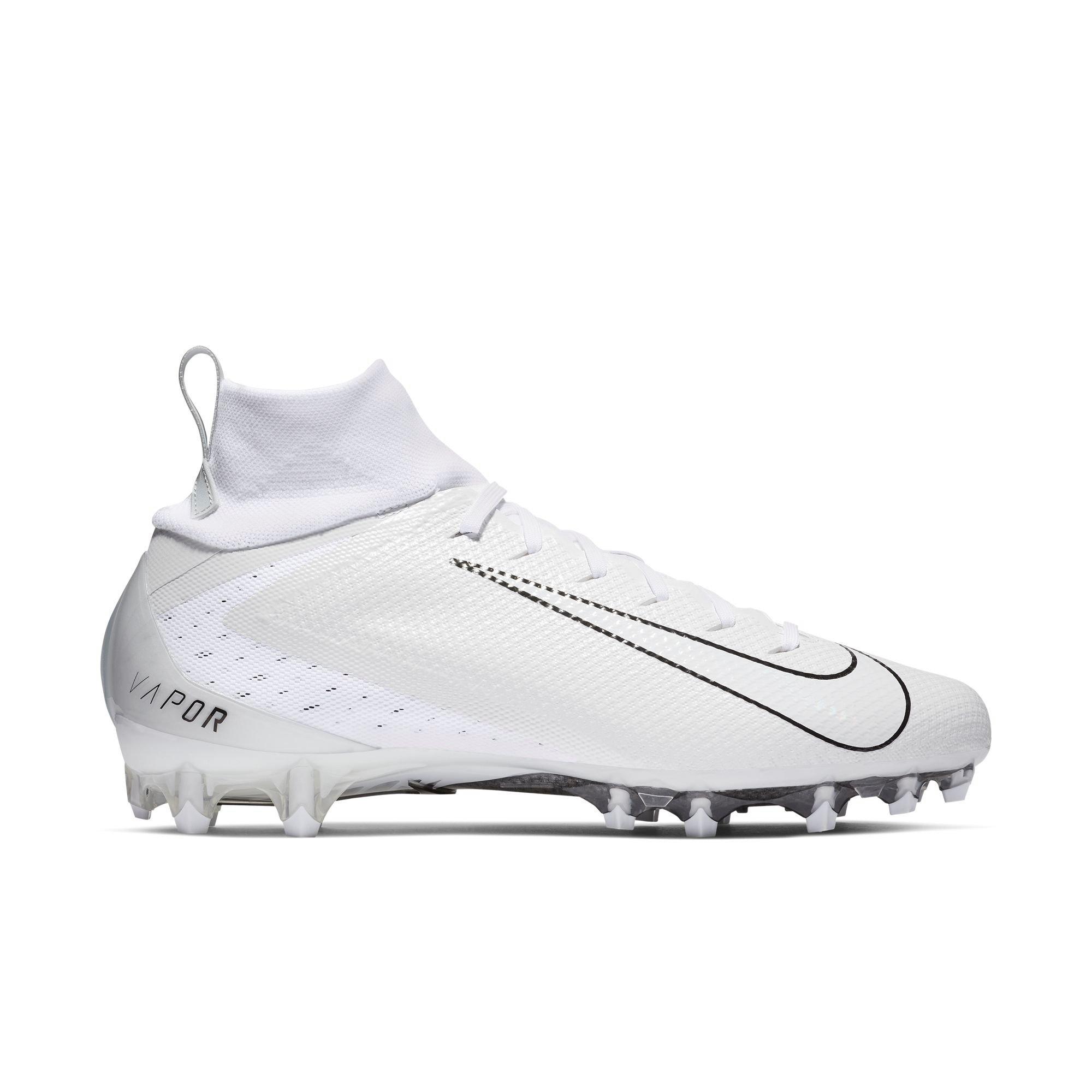 all white high top nike football cleats