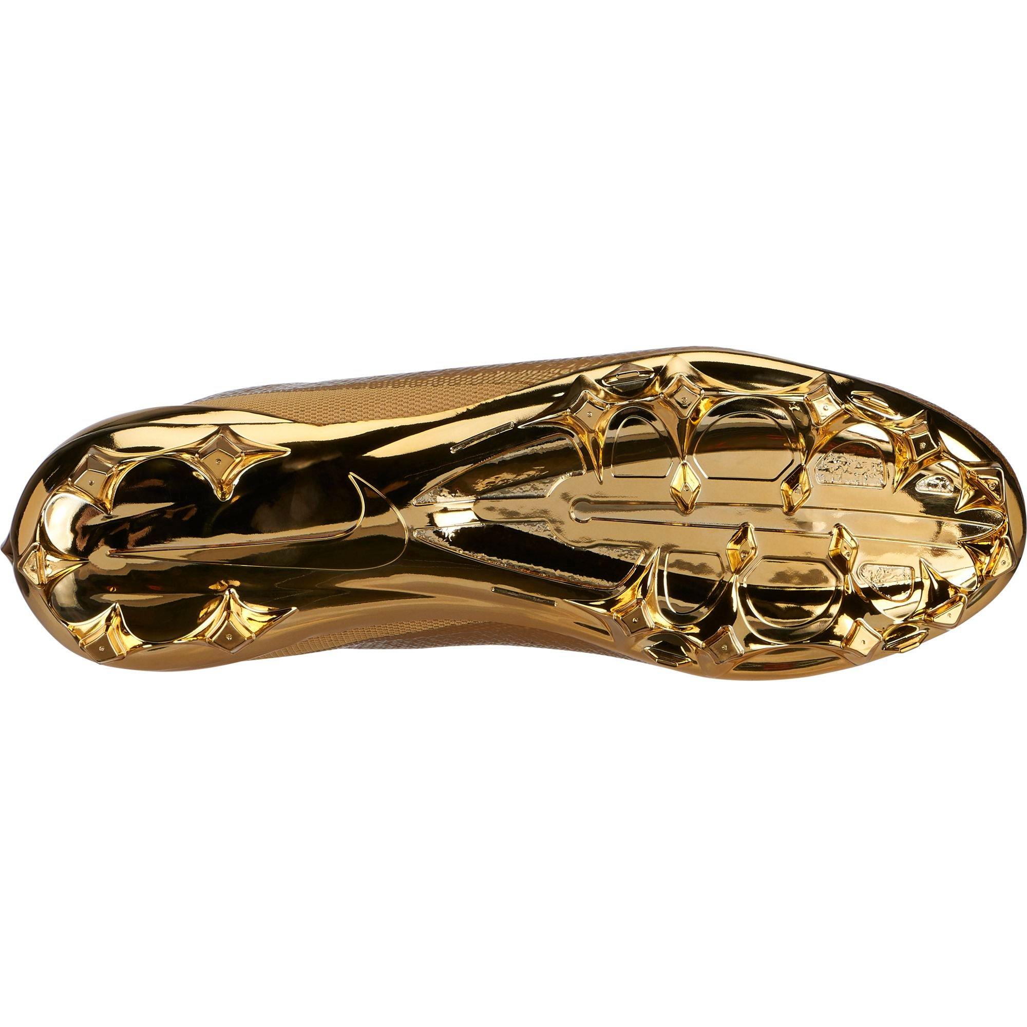 gold plated football cleats