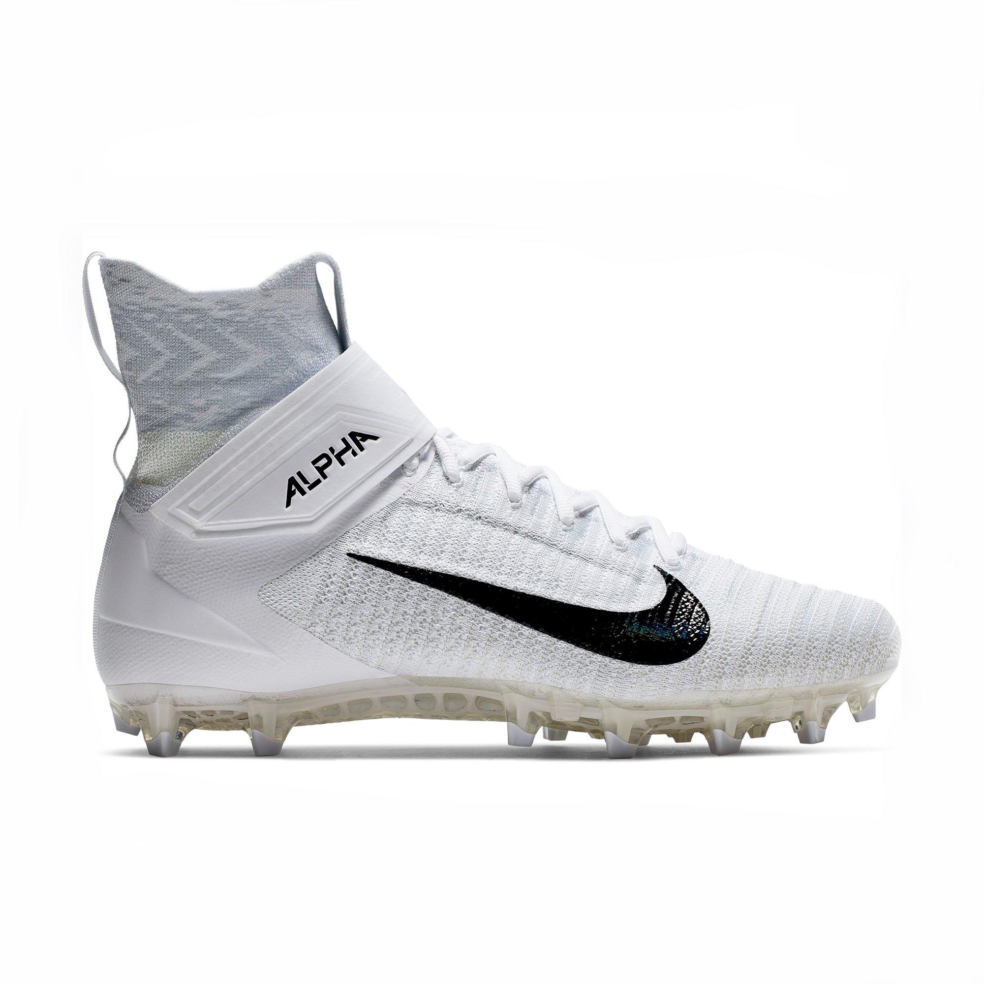 white nike alpha football cleats