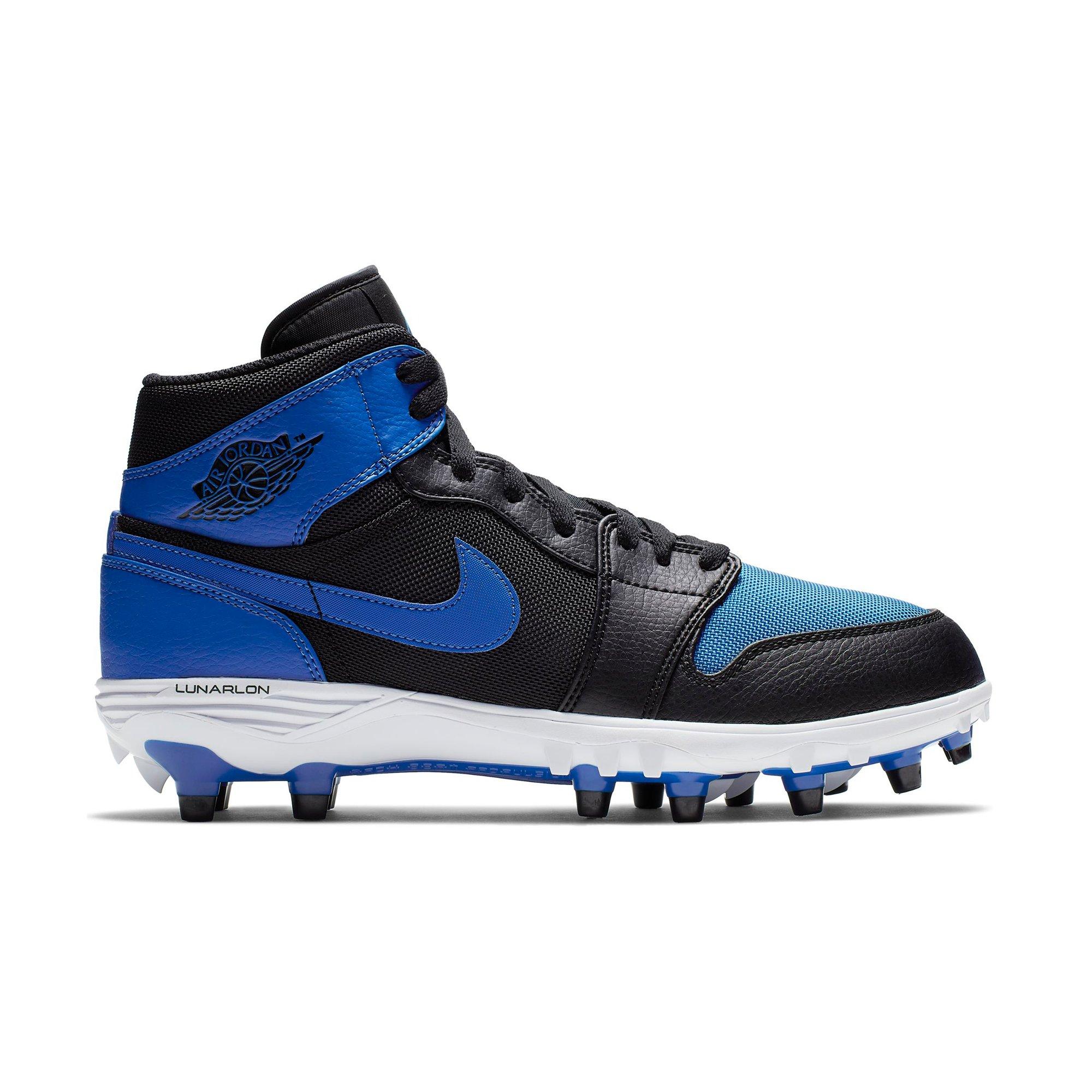 jordan 1 cleats blue