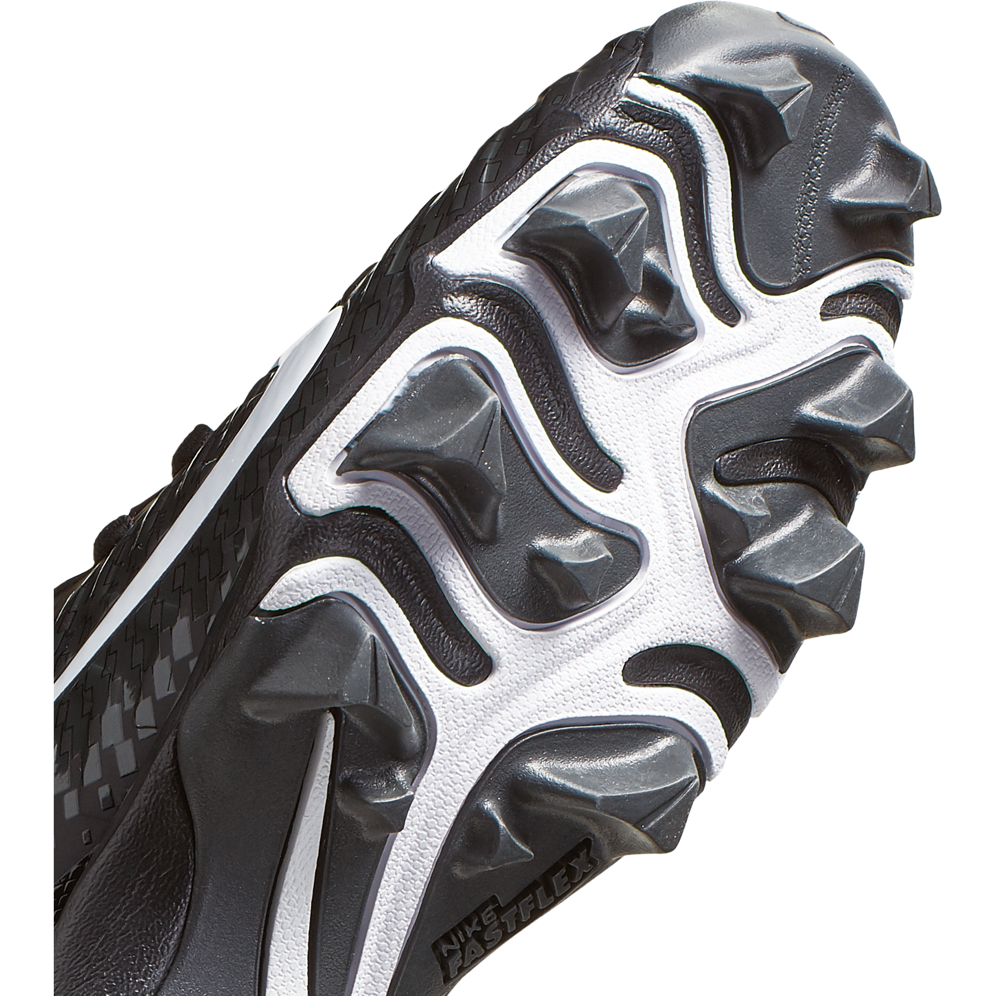 Nike Alpha Menace Shark 2 "Black/White" Grade School Boys' Football Cleat - BLACK/WHITE Thumbnail View 7