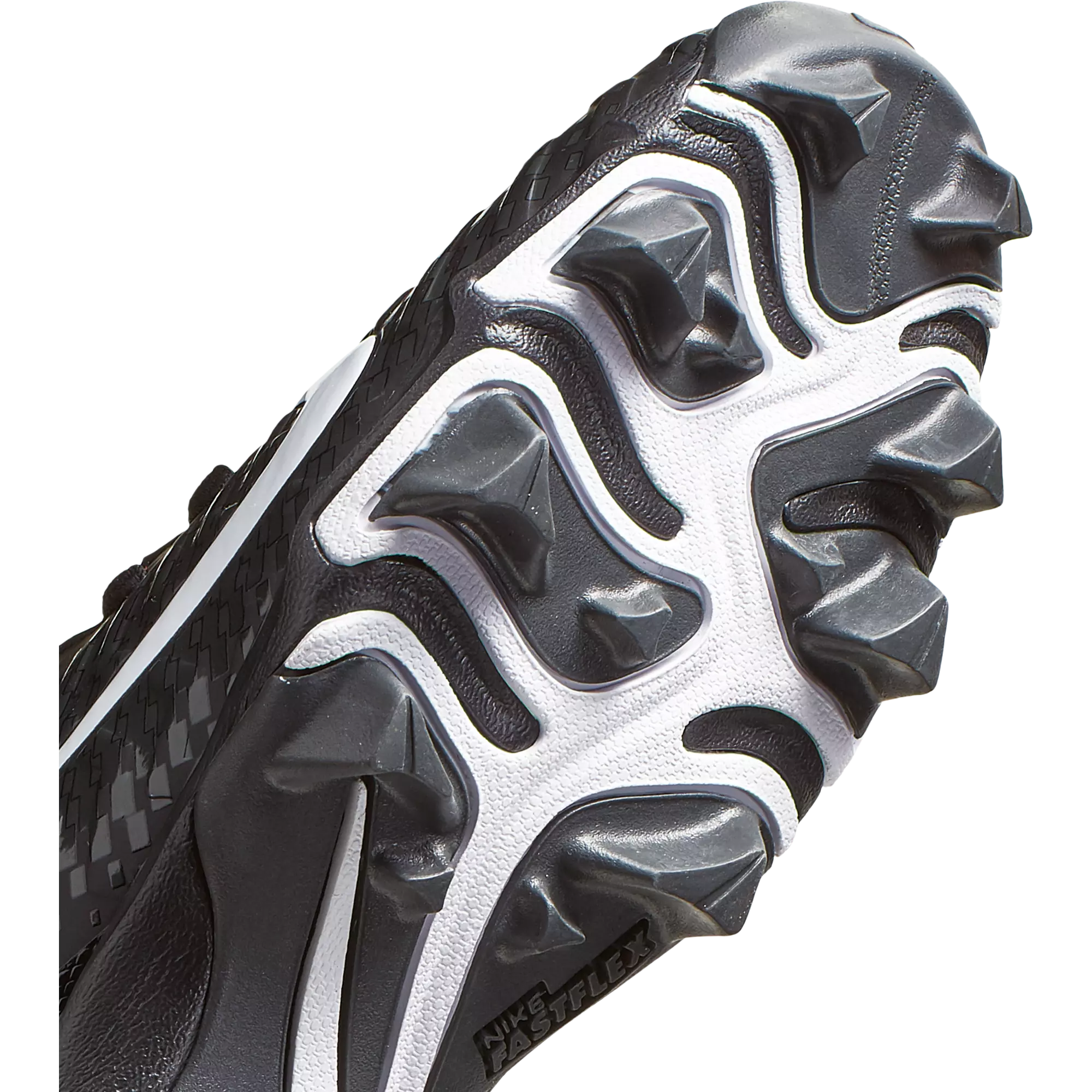 Nike Alpha Menace Shark 2 "Black/White" Grade School Boys' Football Cleat - BLACK/WHITE