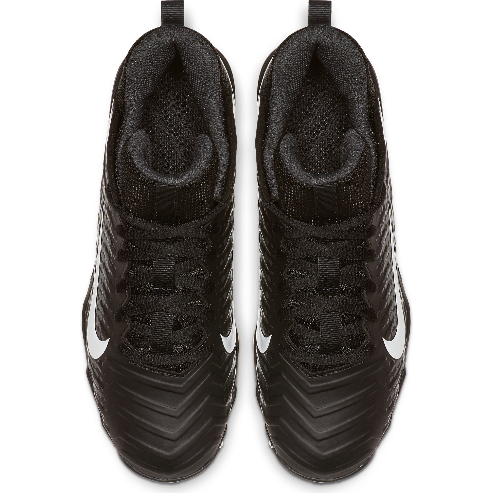 Nike Alpha Menace Shark 2 "Black/White" Grade School Boys' Football Cleat - BLACK/WHITE Thumbnail View 5