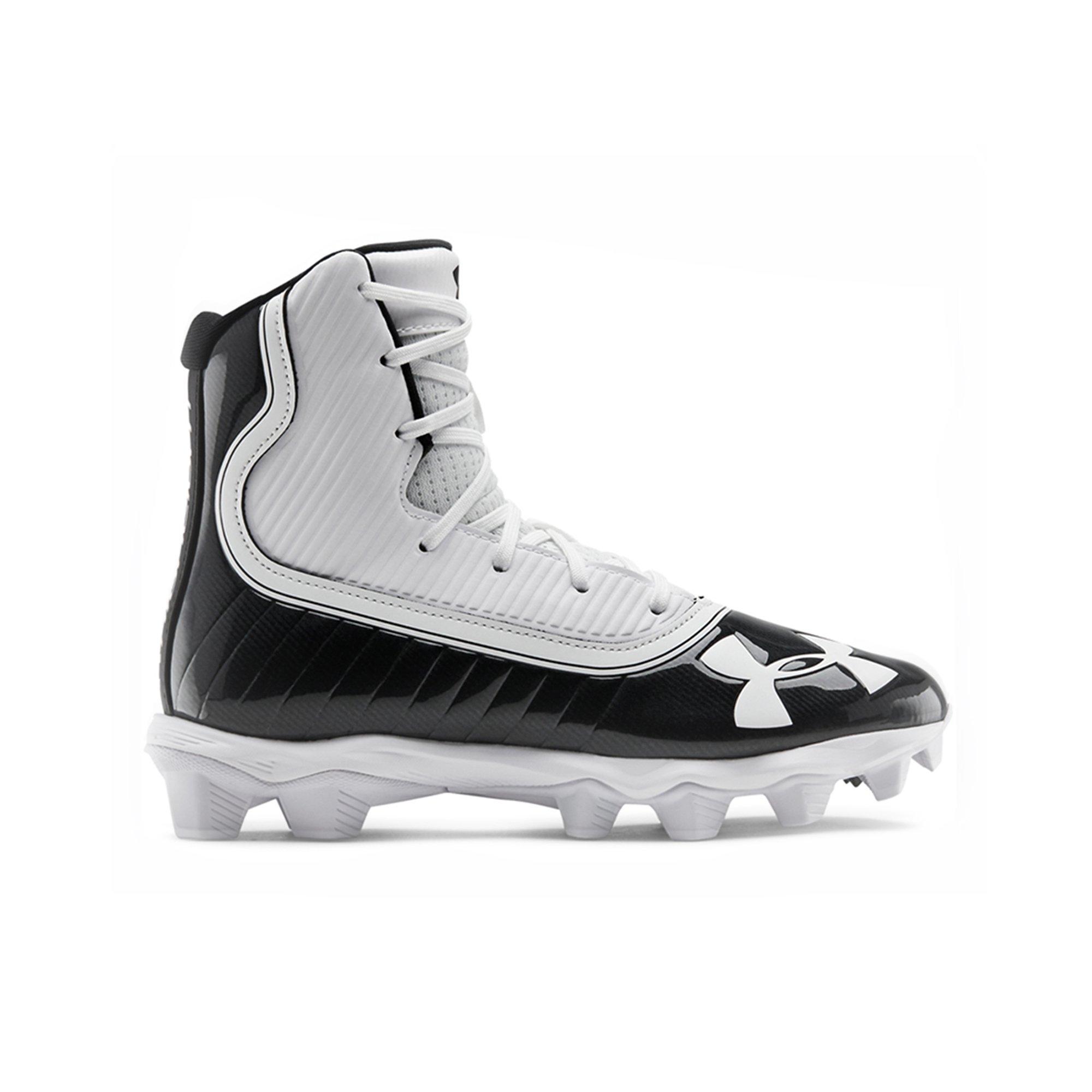Under Armour Highlight RM Jr "Black/White" Boys' Grade School Football Cleat - BLACK/WHITE Thumbnail View 1