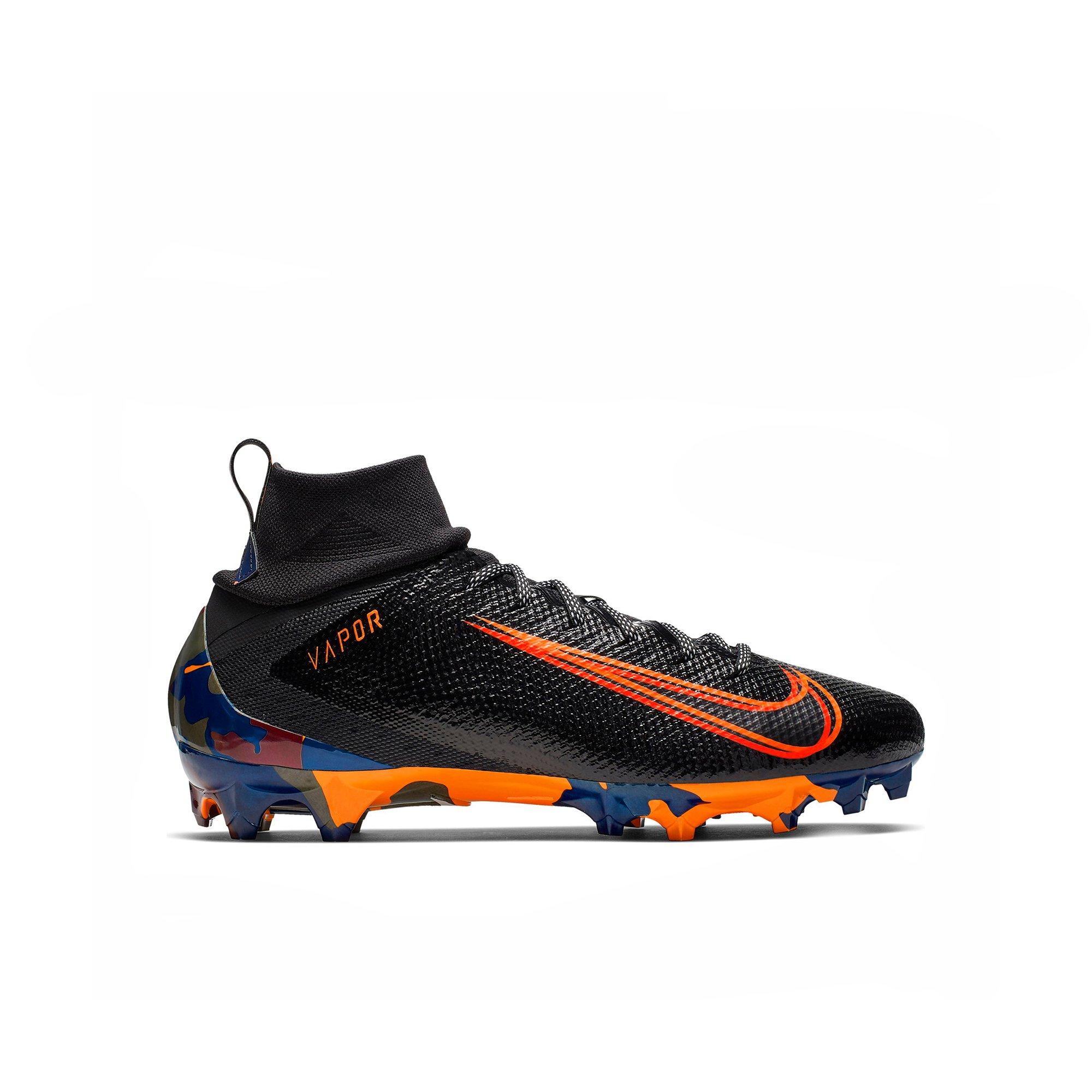 orange and black nike football cleats