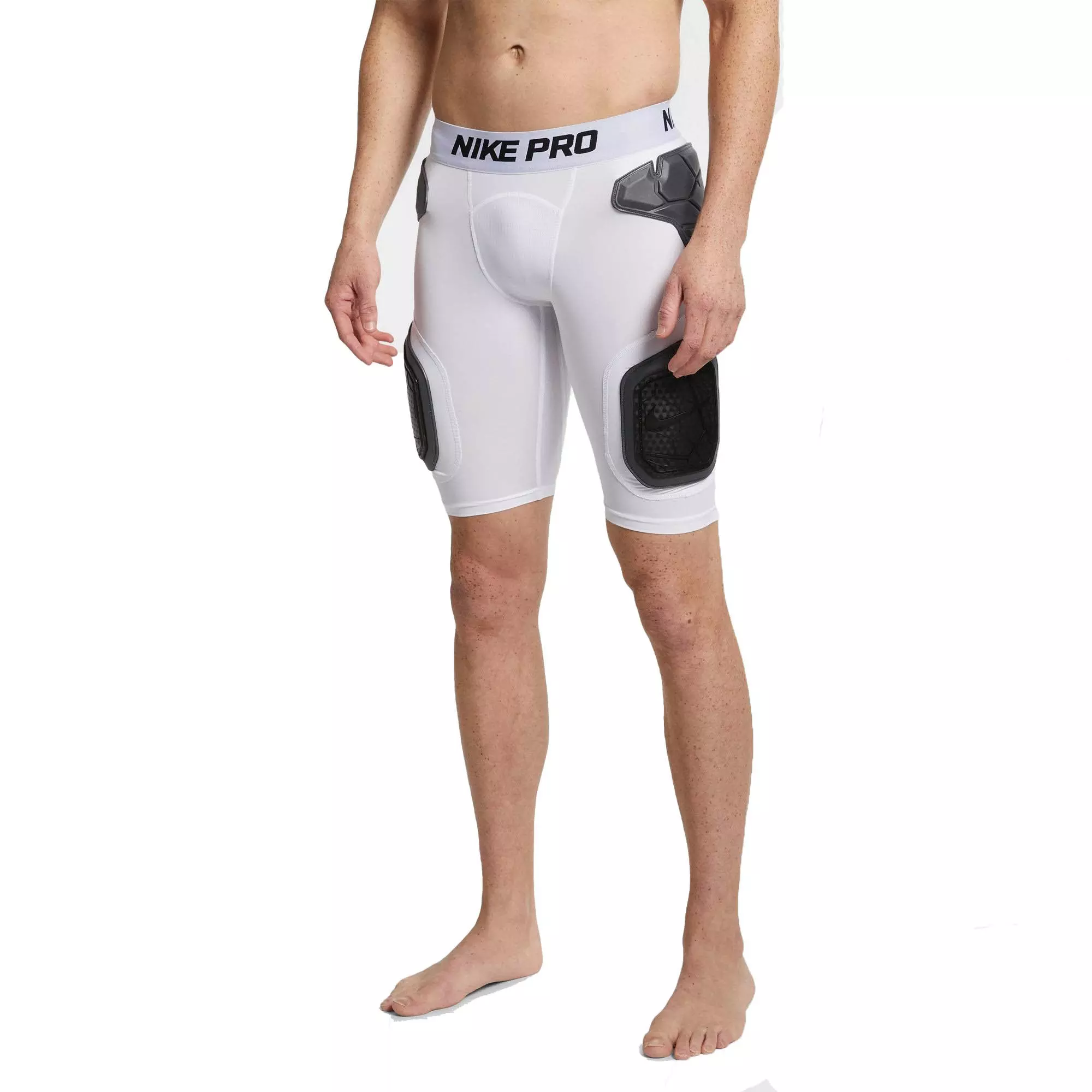 Nike Men's Pro Hyperstrong Football Shorts - White/Black - WHITE/BLACK