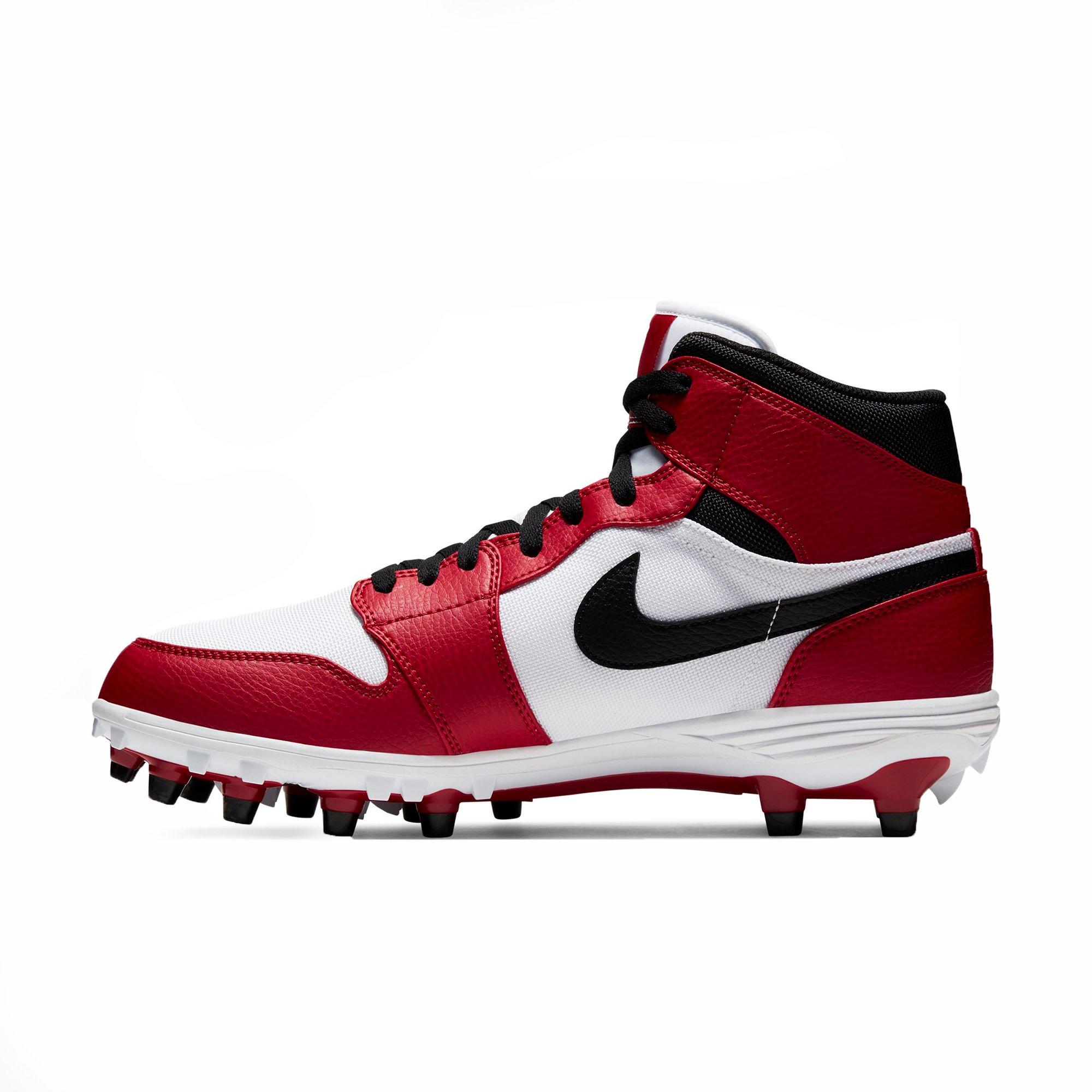 jordan 11 football cleats red