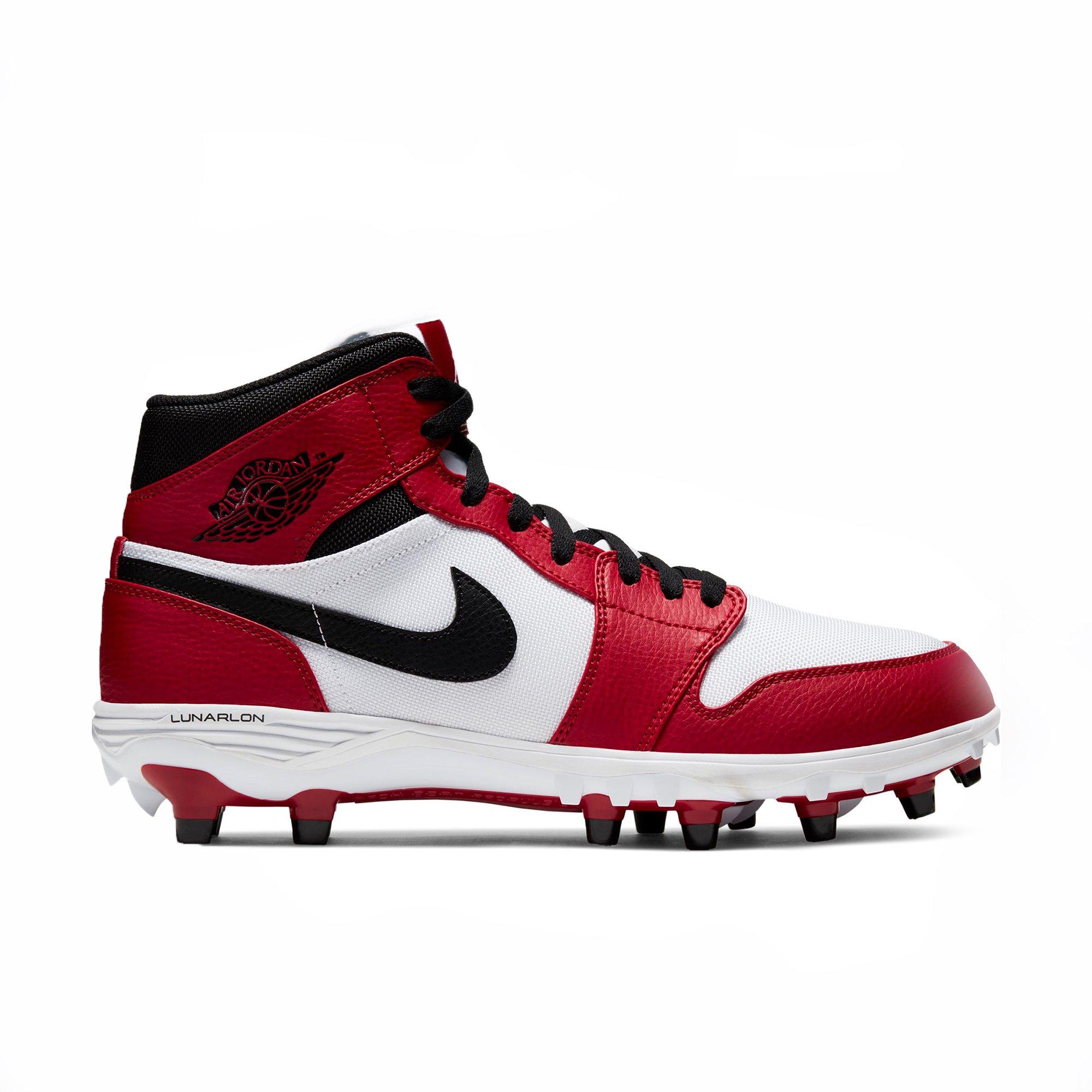 red black and white football cleats