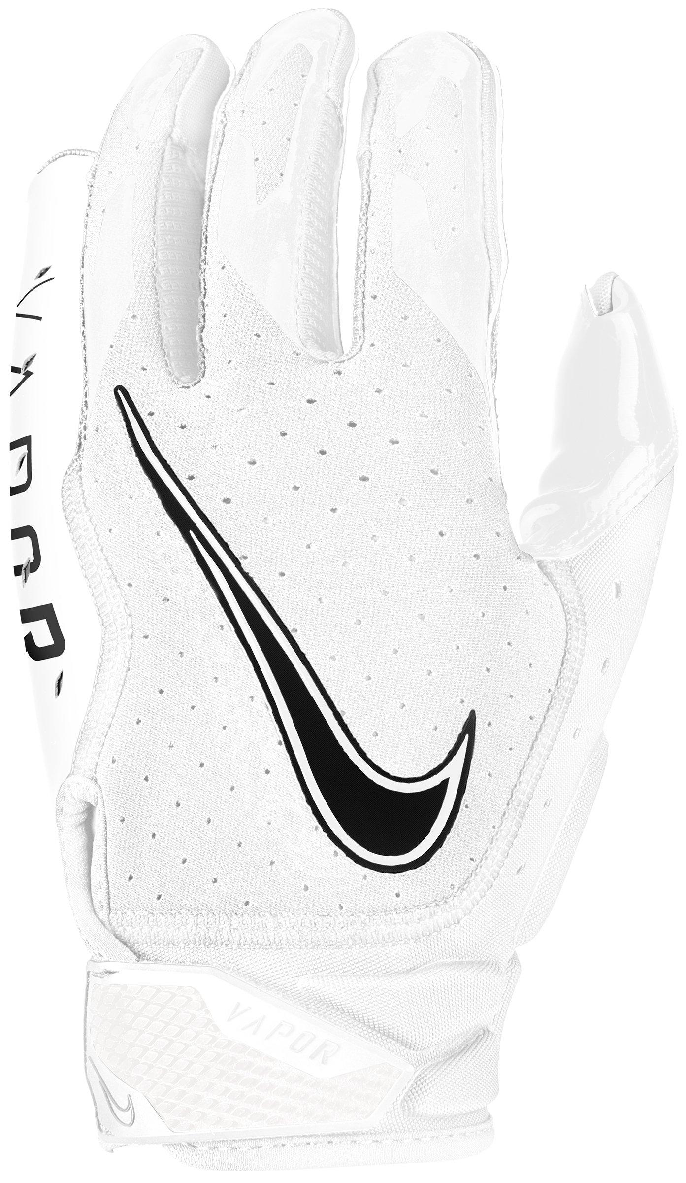 white and gold nike football gloves