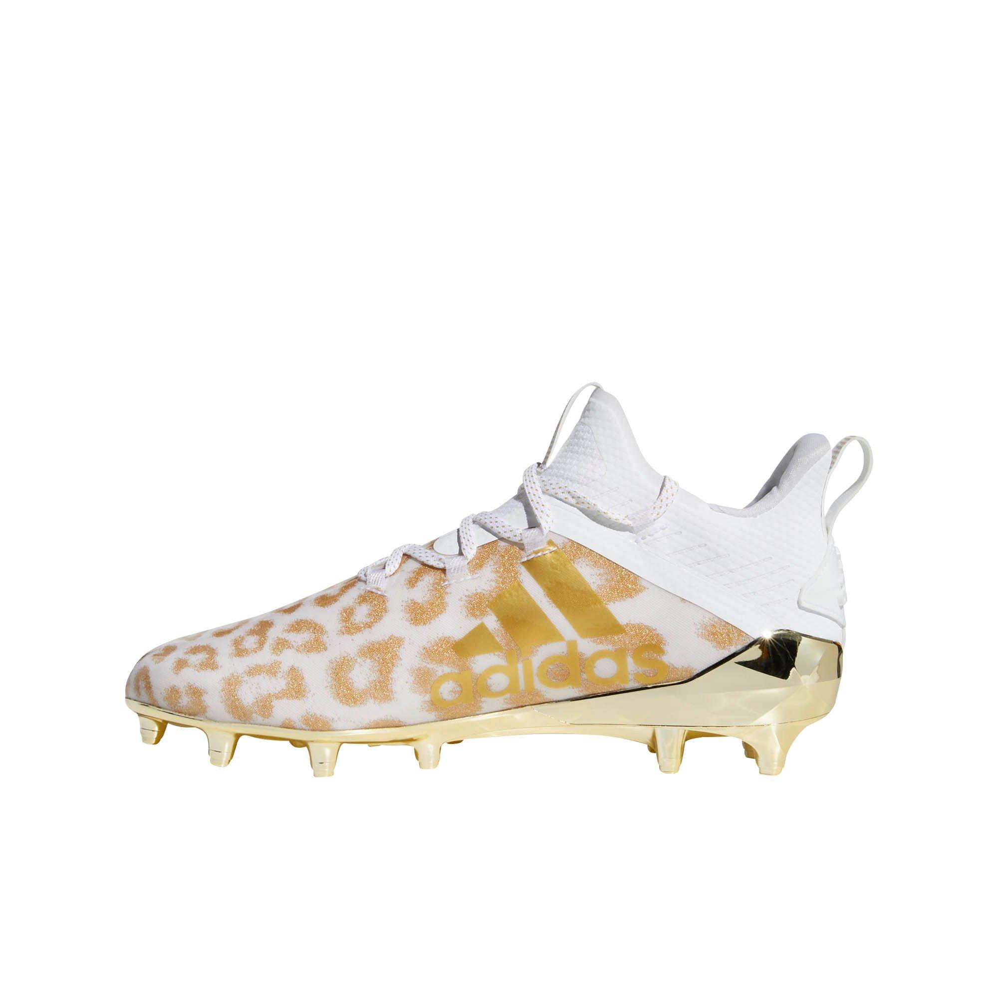 white gold football cleats
