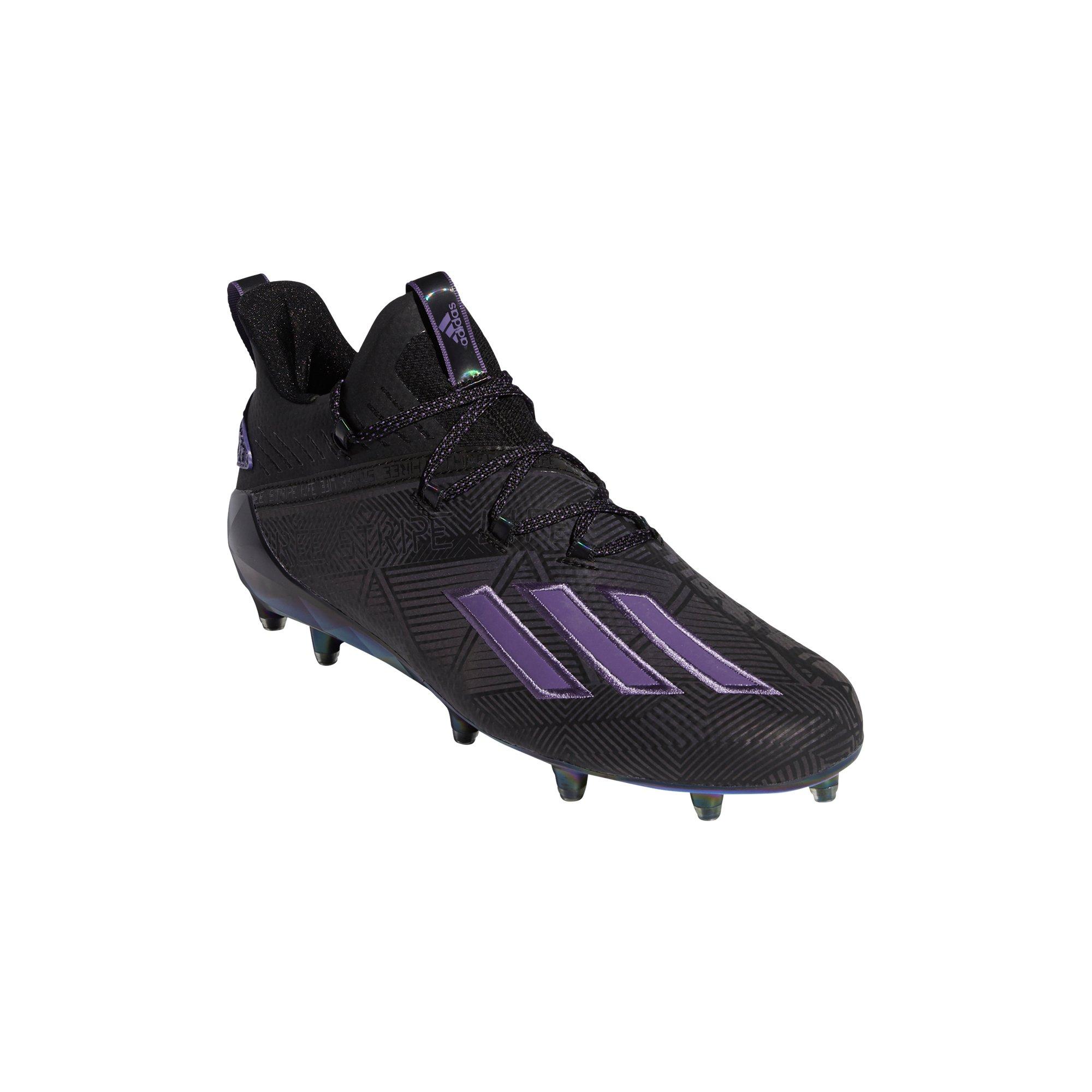 purple and black youth football cleats