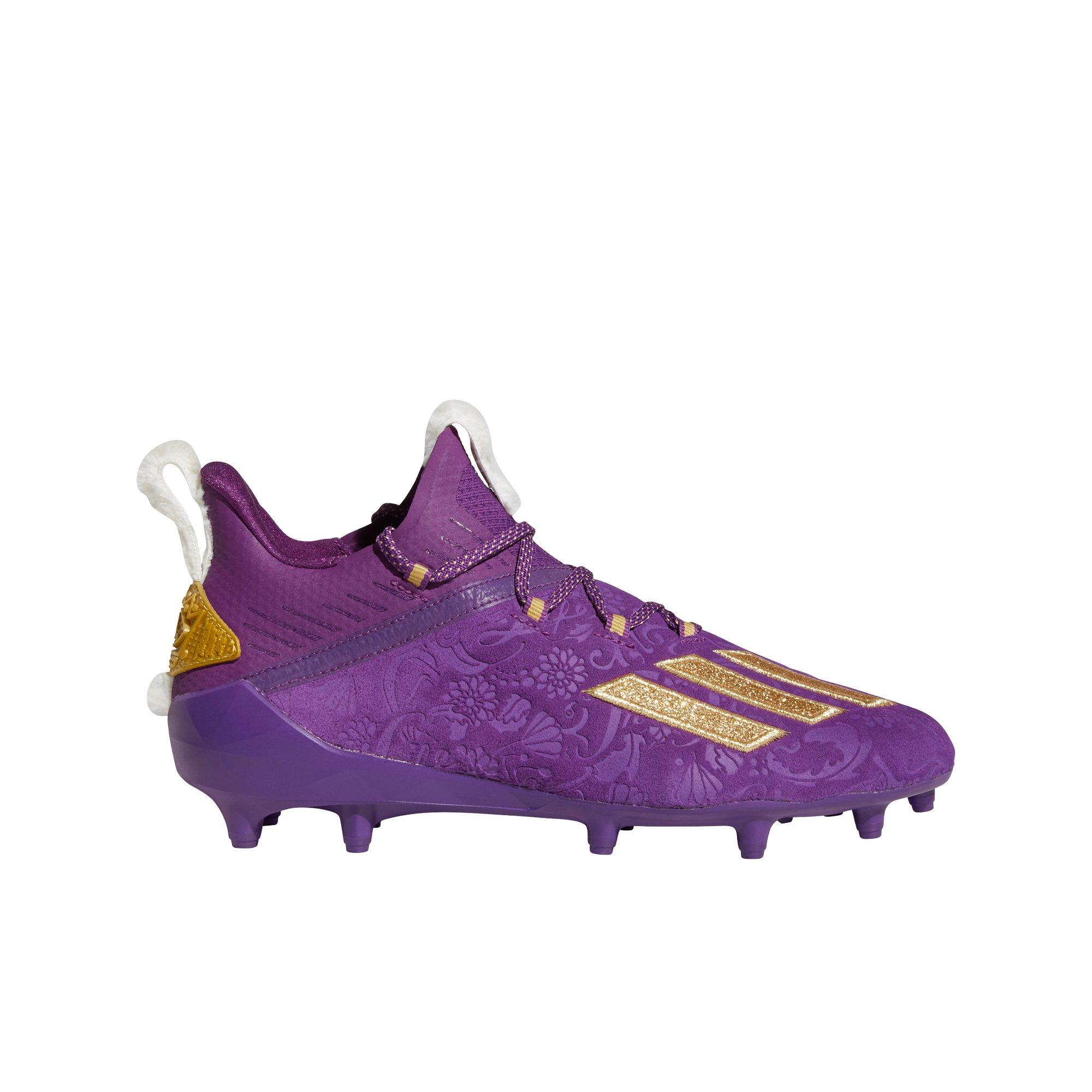 purple adidas football cleats